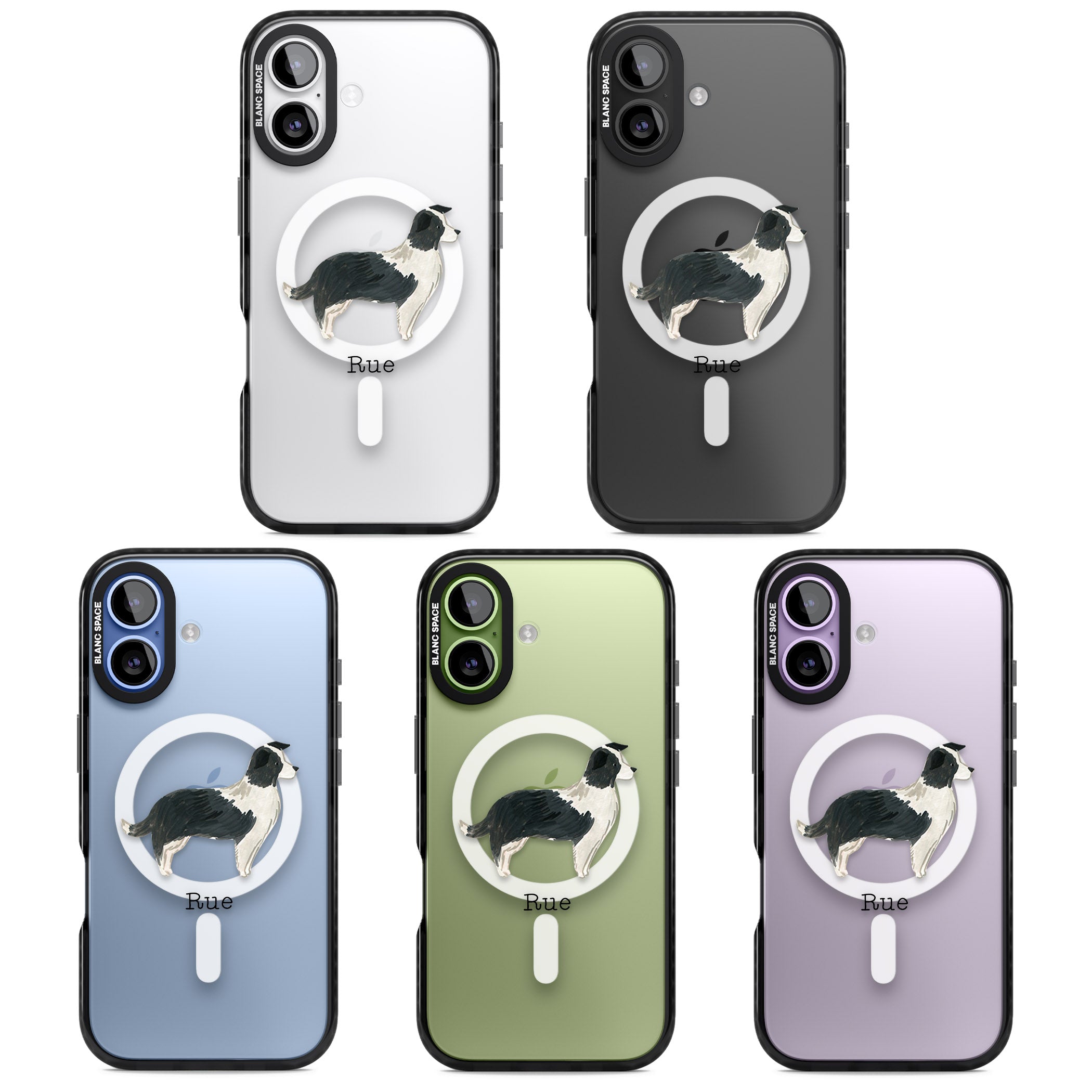 Personalised Border Collie iPhone 17 Impact Pro Black Phone Case APT Impact Protection