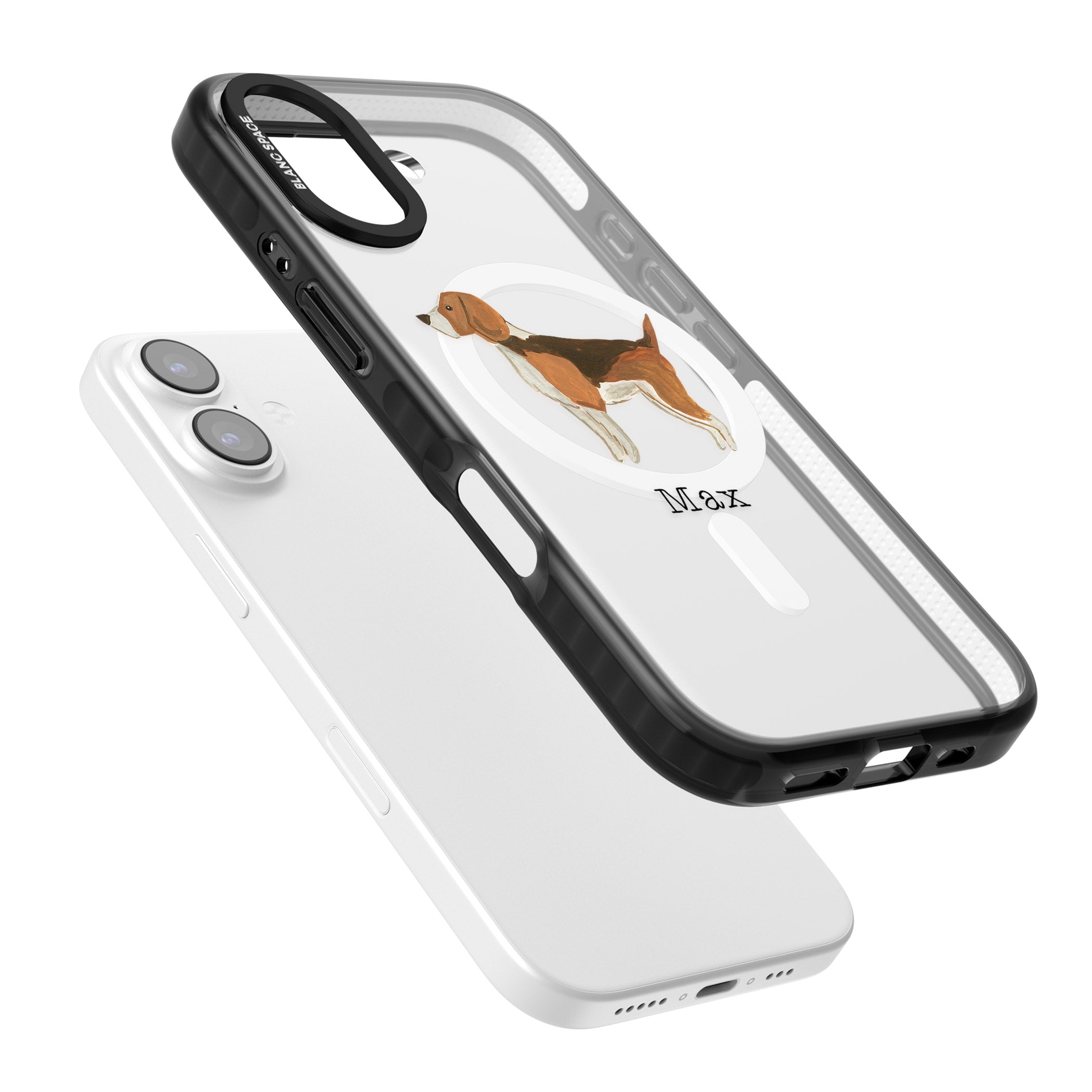 Personalised Beagle iPhone 17 Impact Pro Black Phone Case Colours