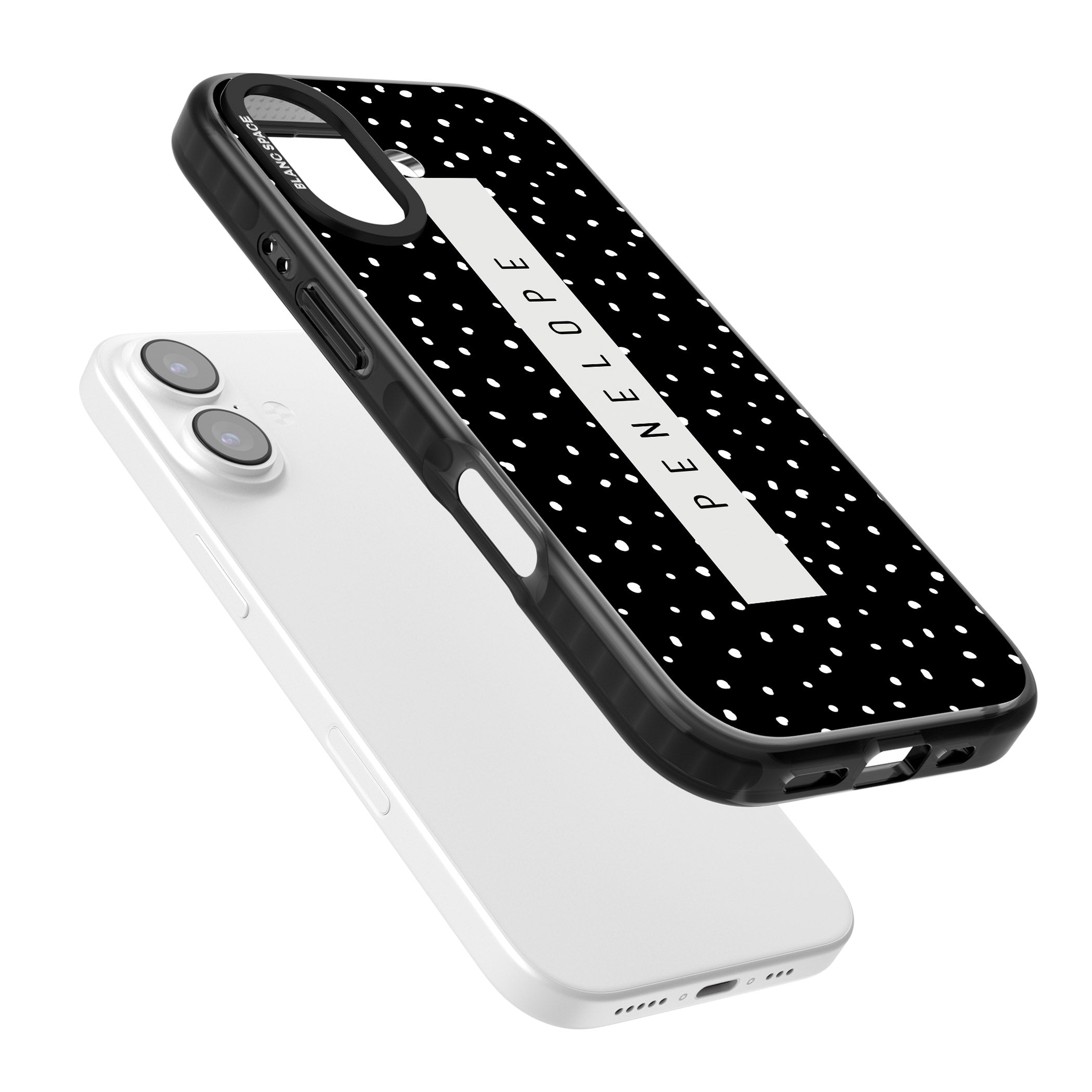 Personalised Black Dots iPhone 17 Impact Pro Black Phone Case Colours