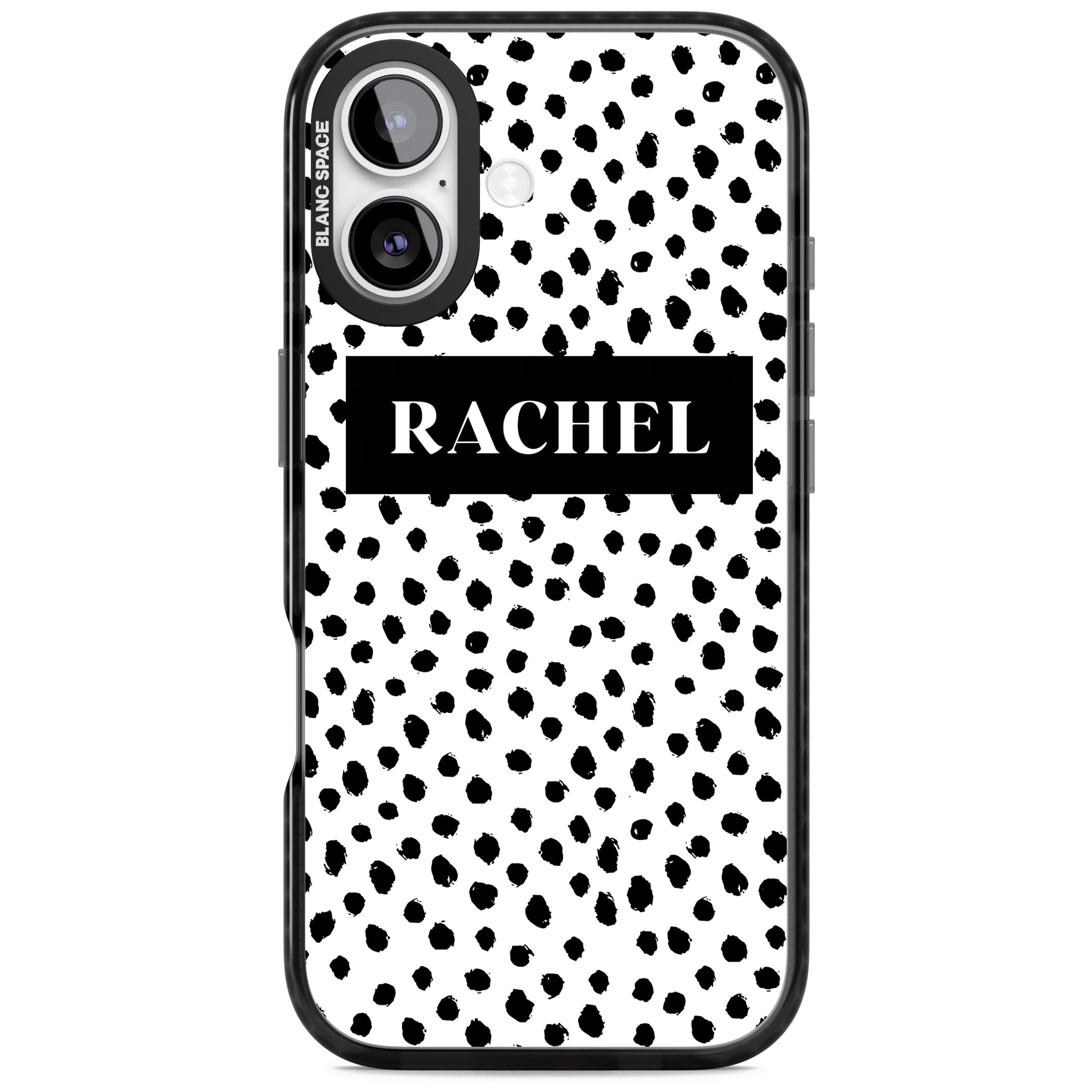 Personalised Black Dots iPhone 17 Impact Pro Black Phone Case