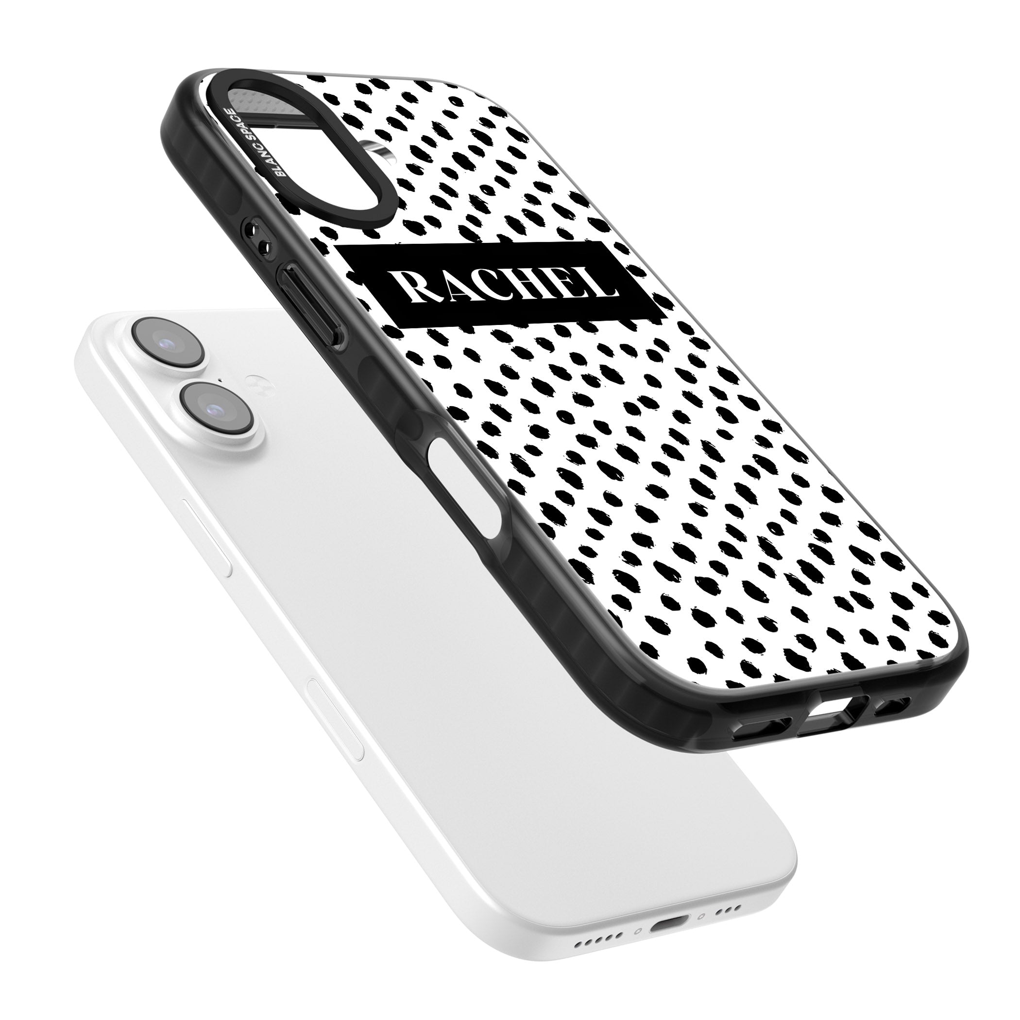 Personalised Black Dots iPhone 17 Impact Pro Black Phone Case Colours