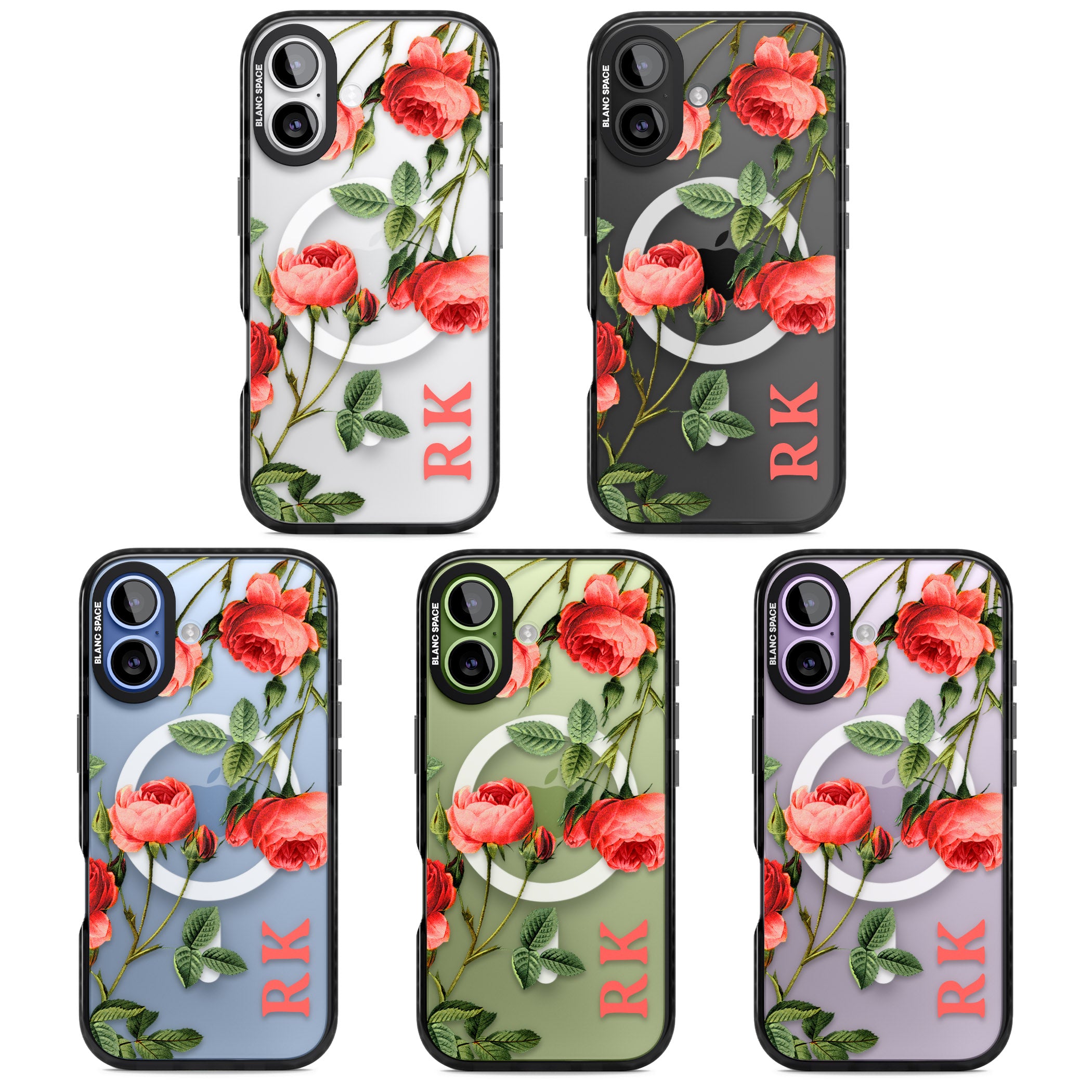 Personalised Vintage Floral Rose iPhone 17 Impact Pro Black Phone Case APT Impact Protection