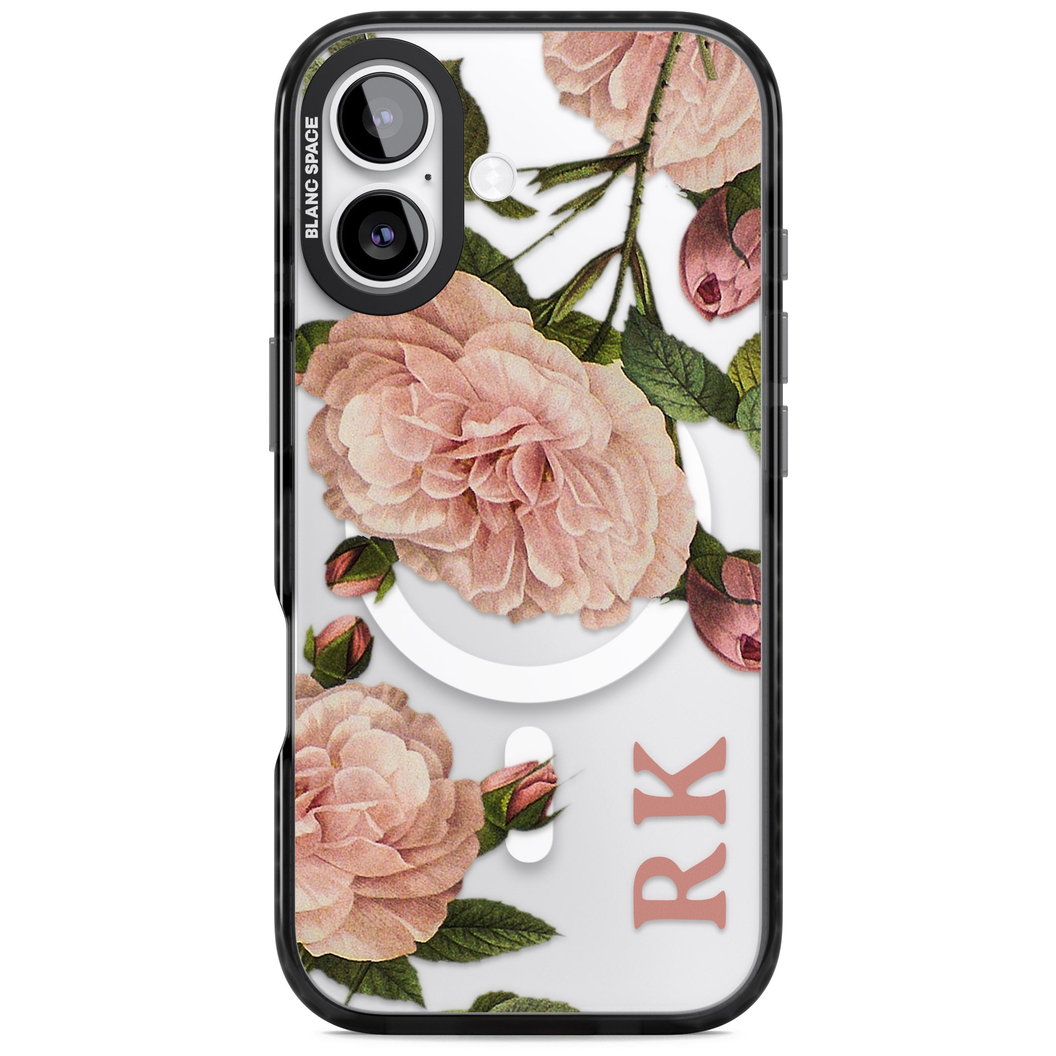 Personalised Vintage Floral iPhone 17 Impact Pro Black Phone Case