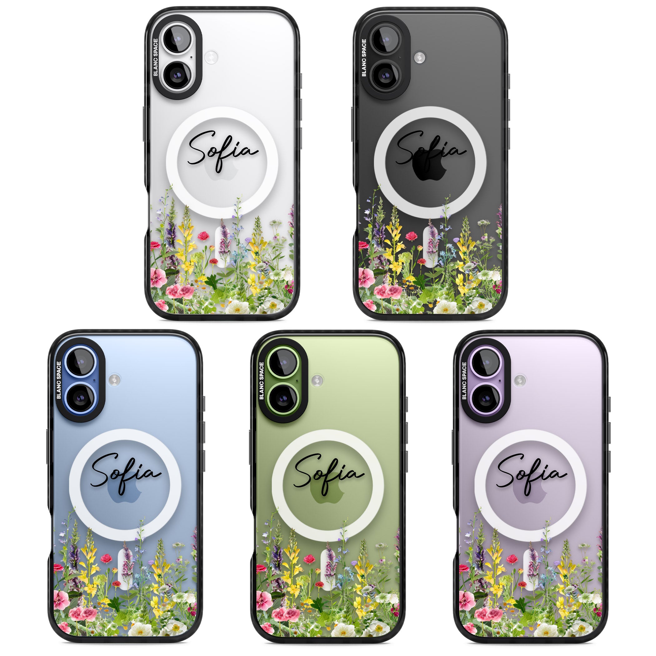 Personalised Garden Wildfowers iPhone 17 Impact Pro Black Phone Case APT Impact Protection