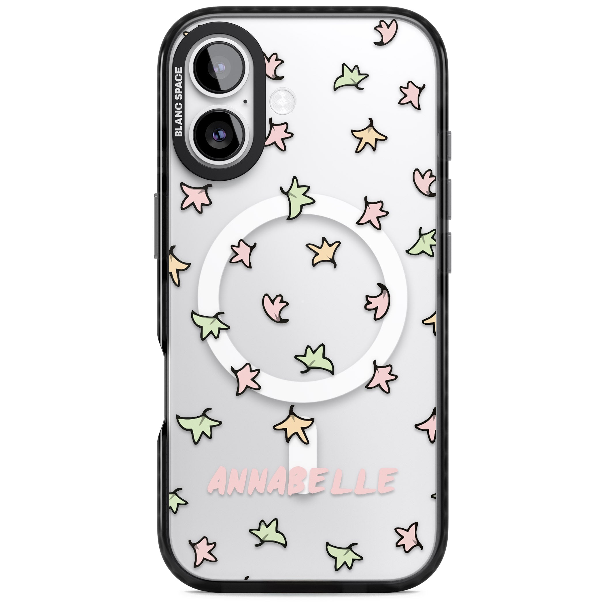 Personalised Heartstopper Leaves Pattern iPhone 17 Impact Pro Black Phone Case