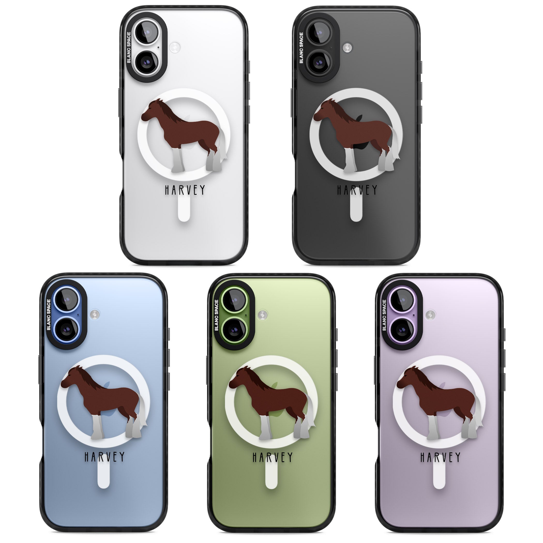 Personalised Brown Horse iPhone 17 Impact Pro Black Phone Case APT Impact Protection