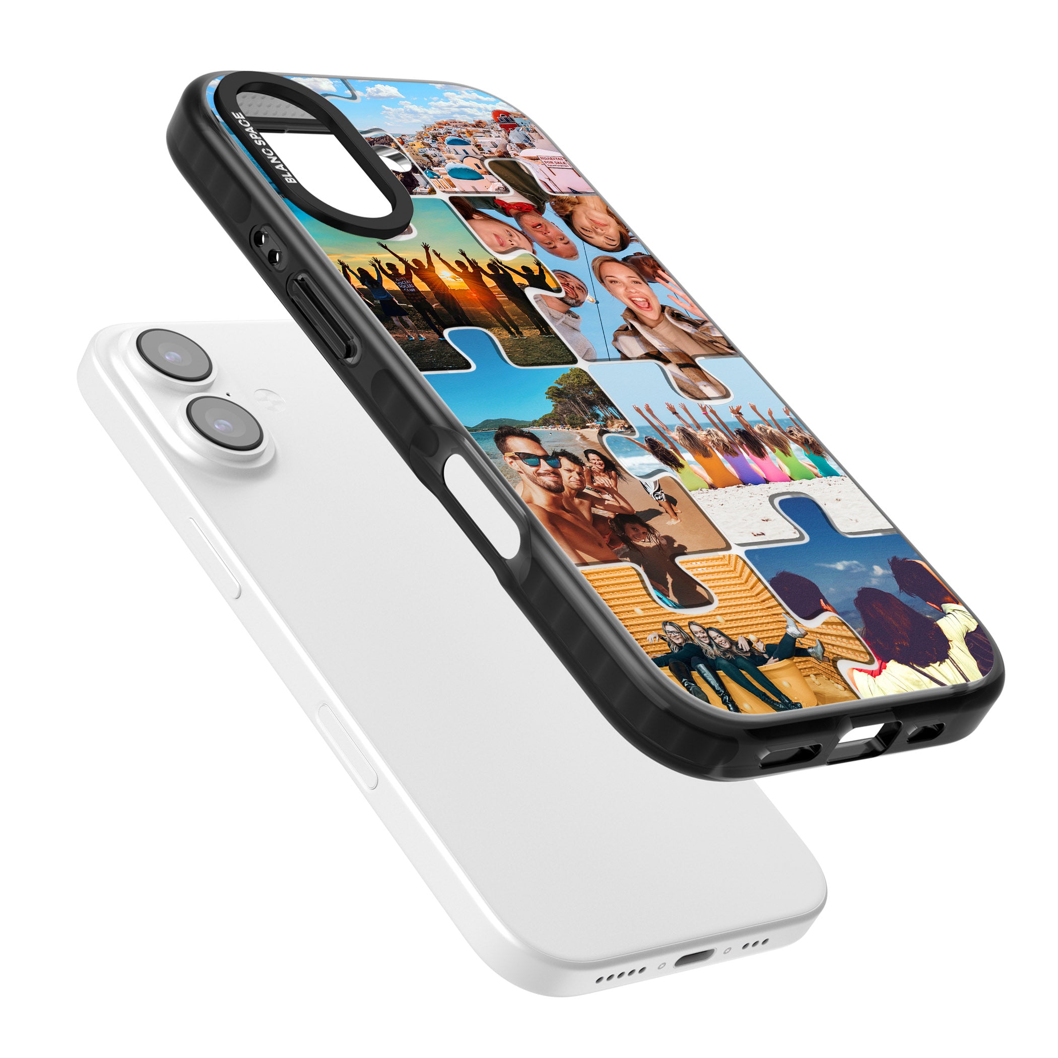 Personalised Jigsaw Photo Grid iPhone 17 Impact Pro Black Phone Case Colours