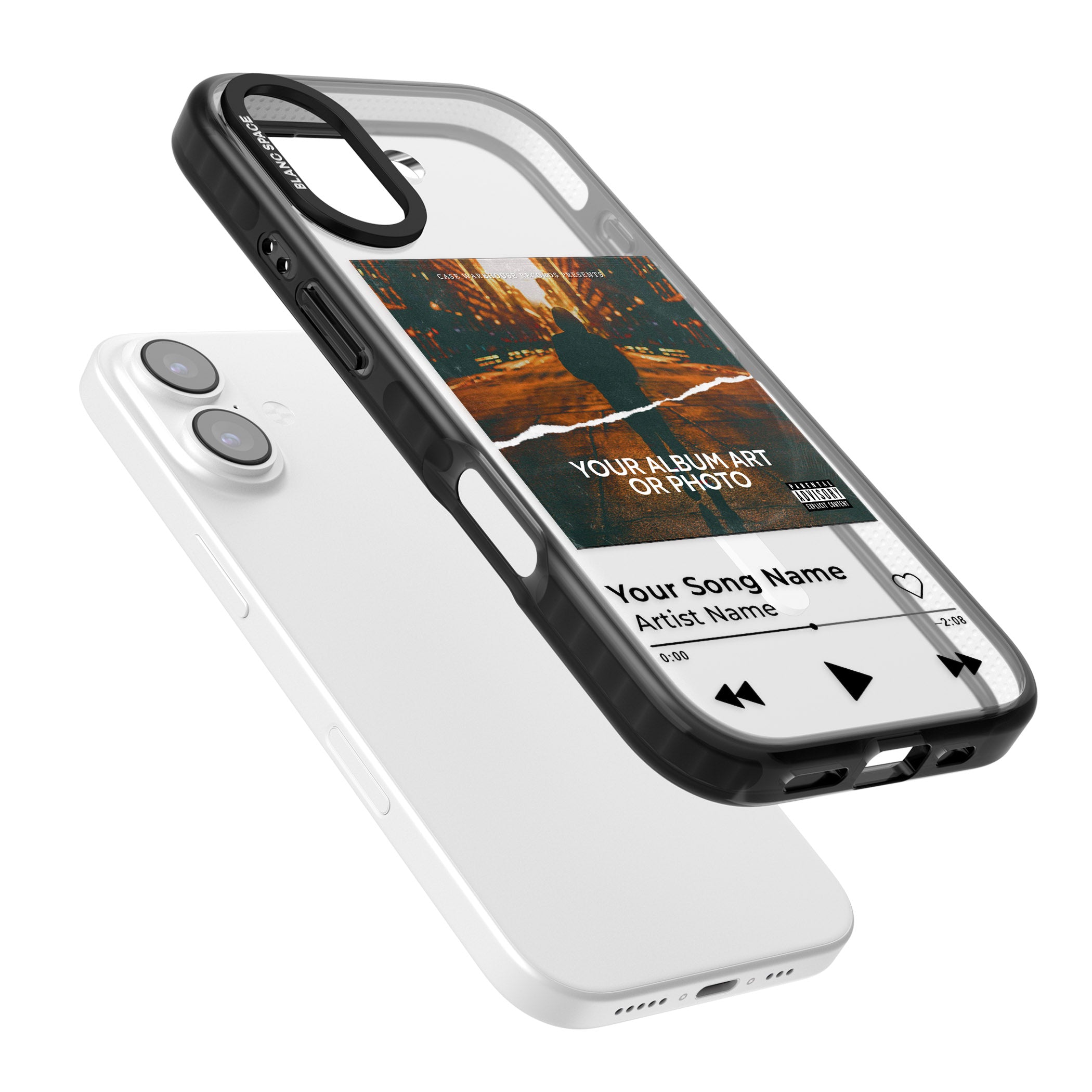 Personalised Album Art iPhone 17 Impact Pro Black Phone Case Colours