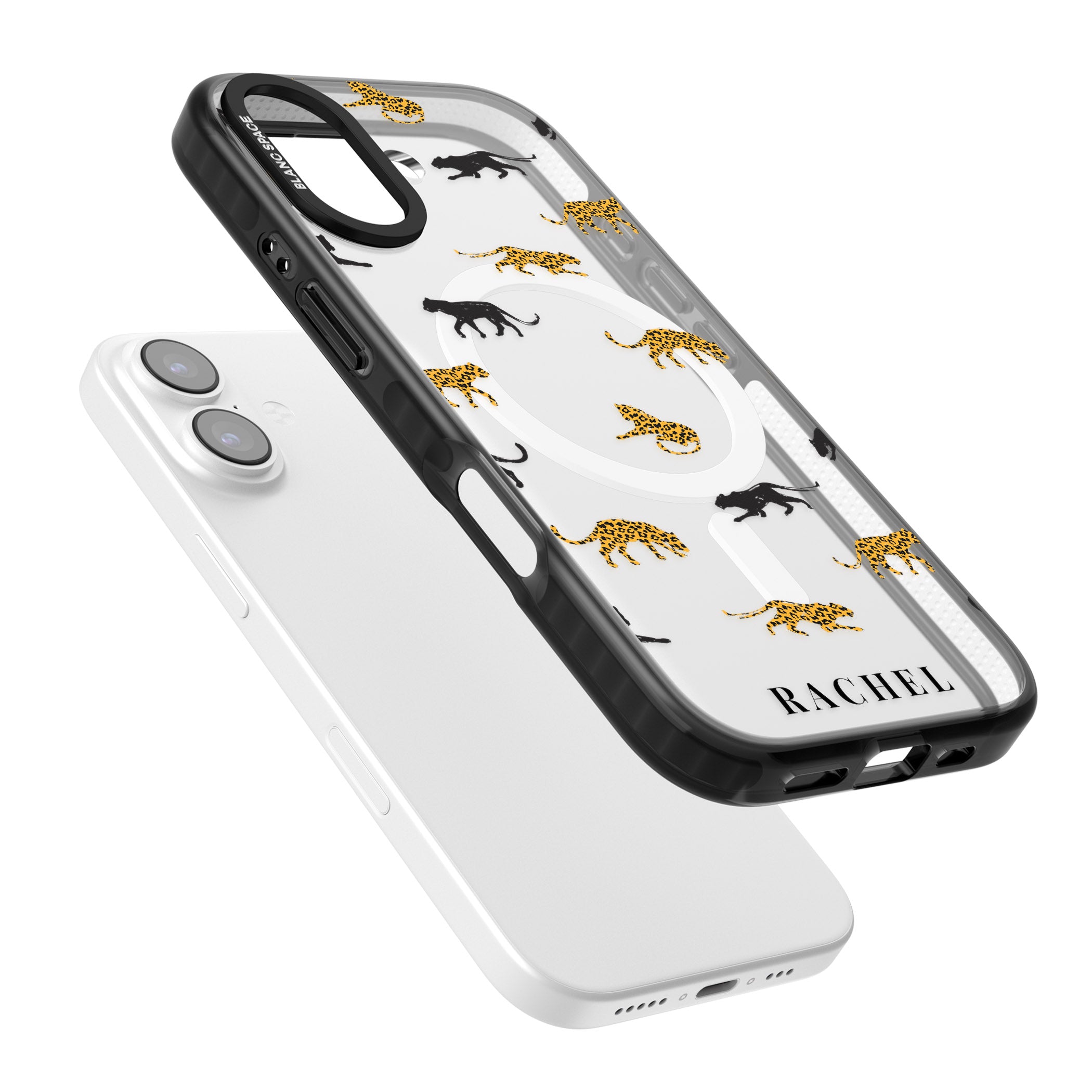 Personalised Jaguar Pattern iPhone 17 Impact Pro Black Phone Case Colours