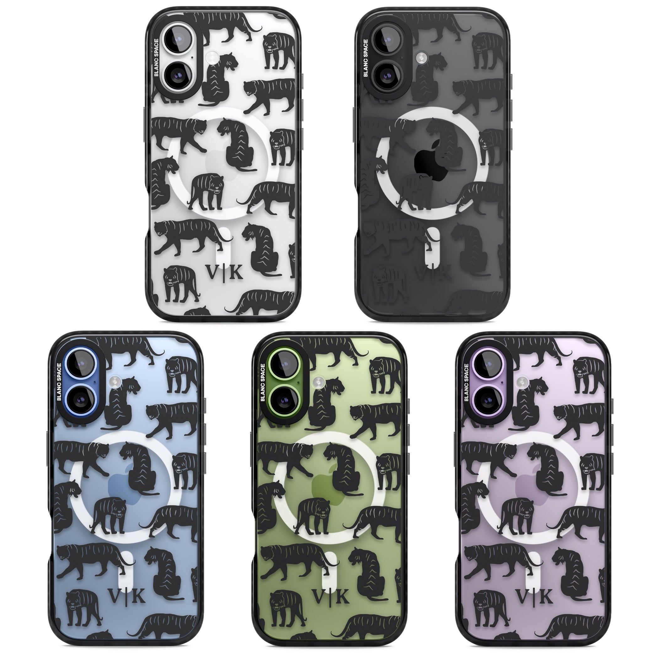 Personalised Tiger Silhouettes iPhone 17 Impact Pro Black Phone Case APT Impact Protection