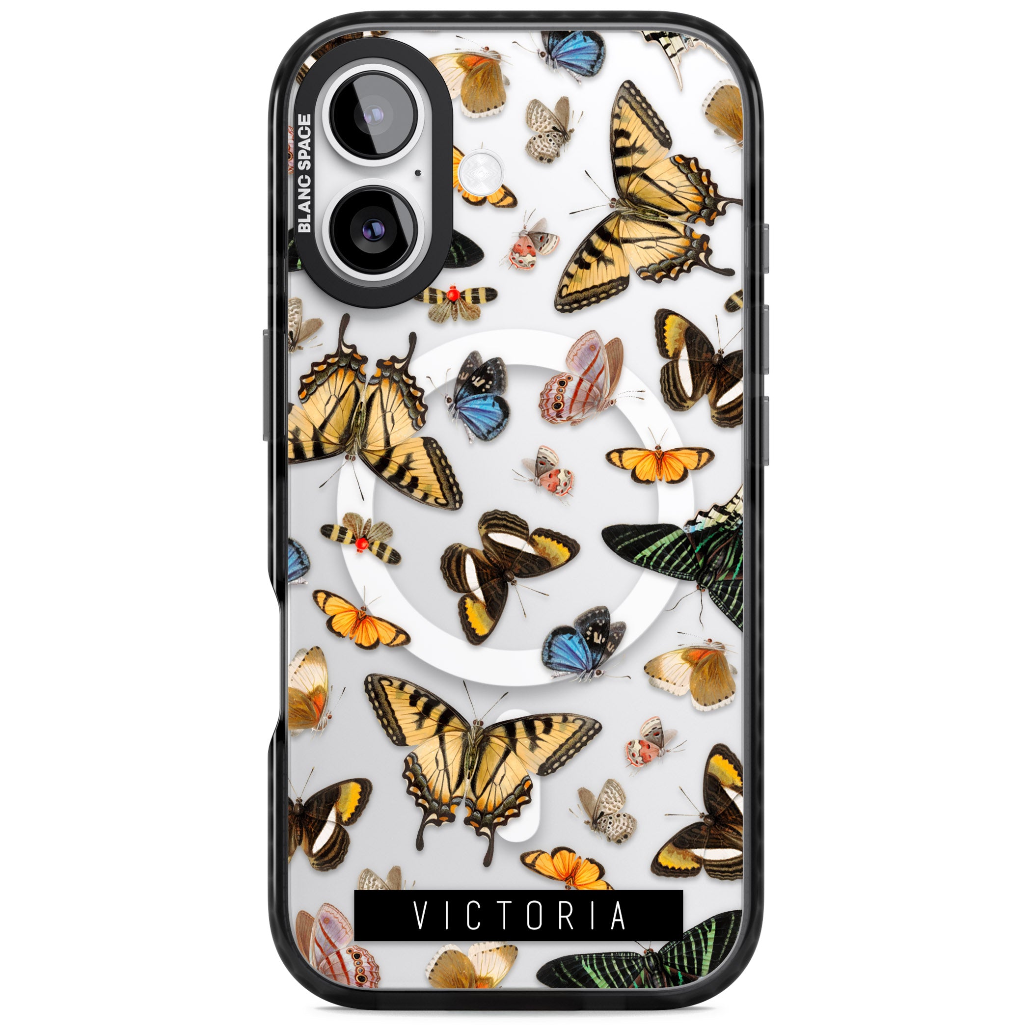 Personalised Butterfly Archive iPhone 17 Impact Pro Black Phone Case