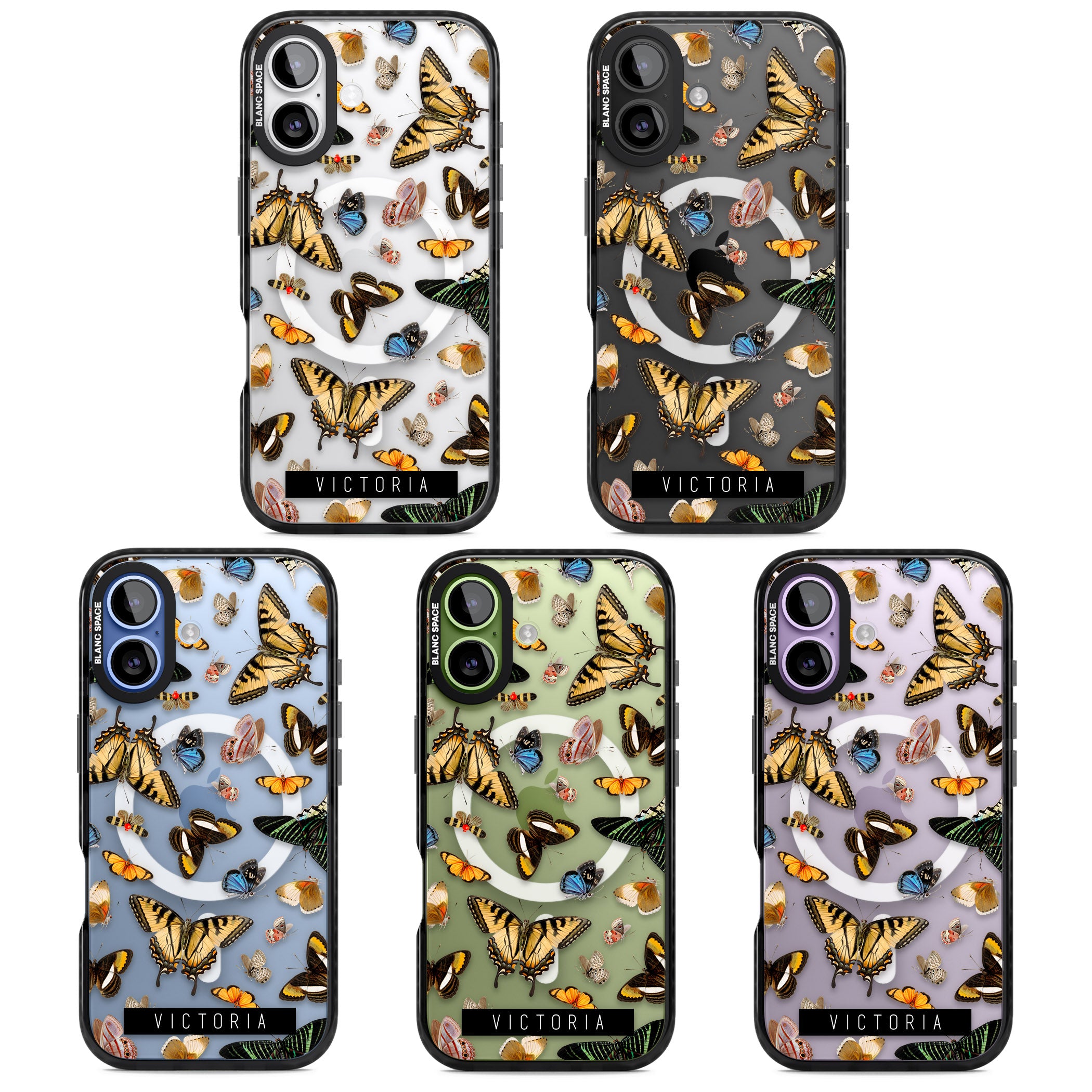 Personalised Butterfly Archive iPhone 17 Impact Pro Black Phone Case APT Impact Protection