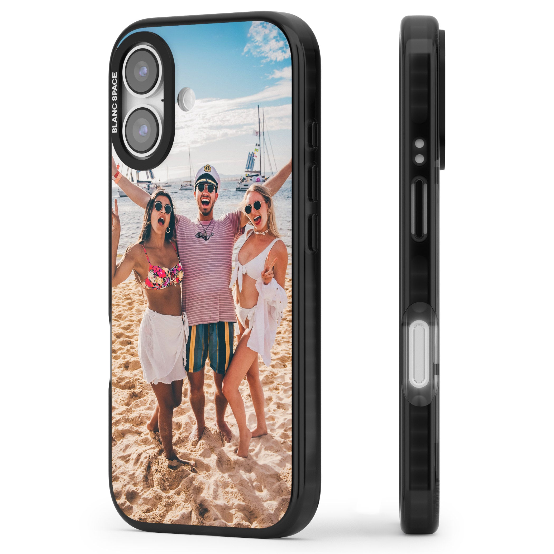 Personalised Photo iPhone 17 Impact Pro Black Phone Case Side Profile