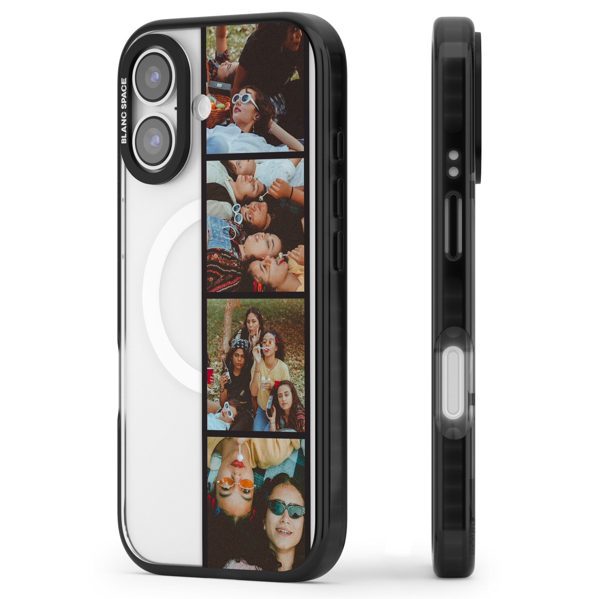 Personalised Photo Strip iPhone 17 Impact Pro Black Phone Case Side Profile