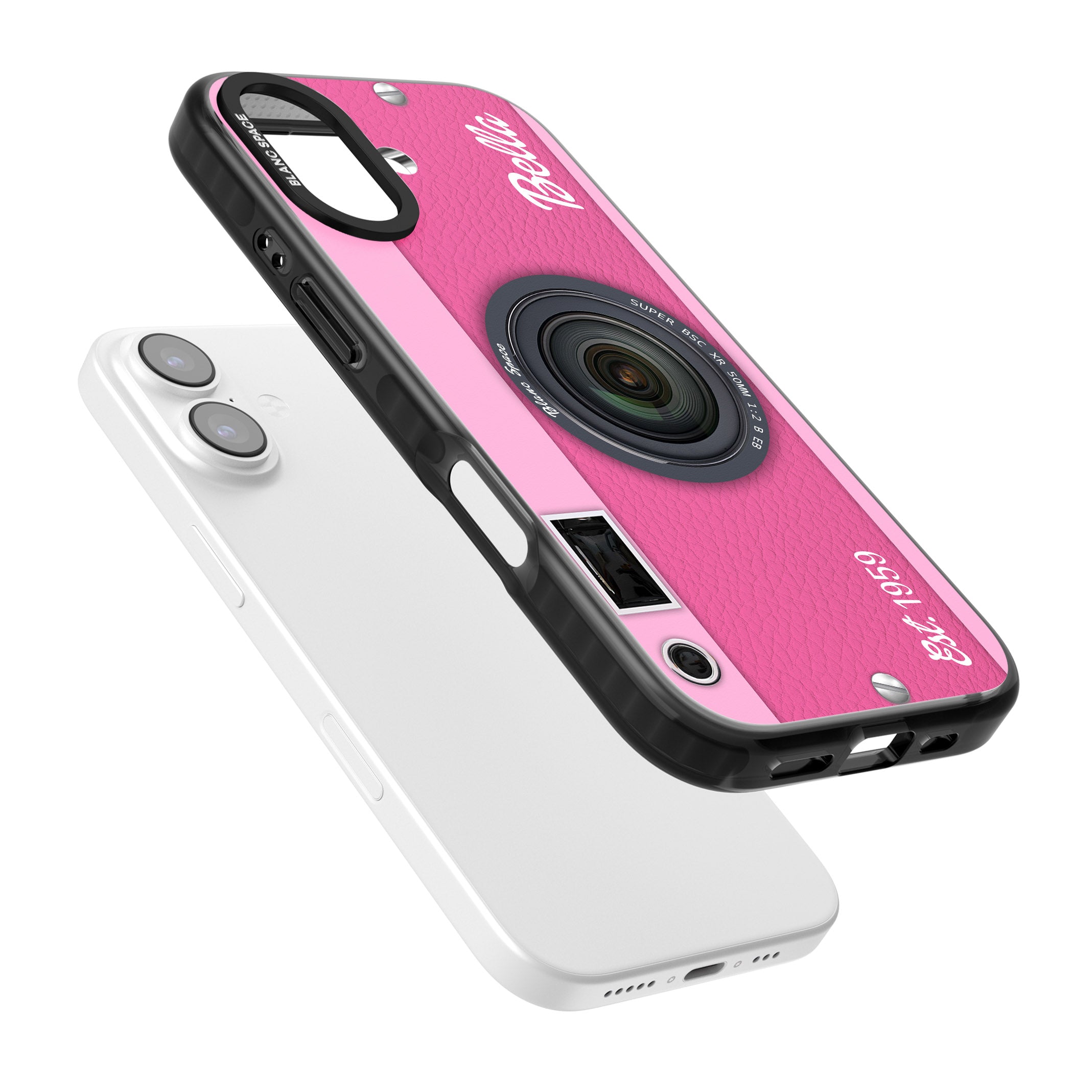 Personalised Pink Dream Camera iPhone 17 Impact Pro Black Phone Case Colours