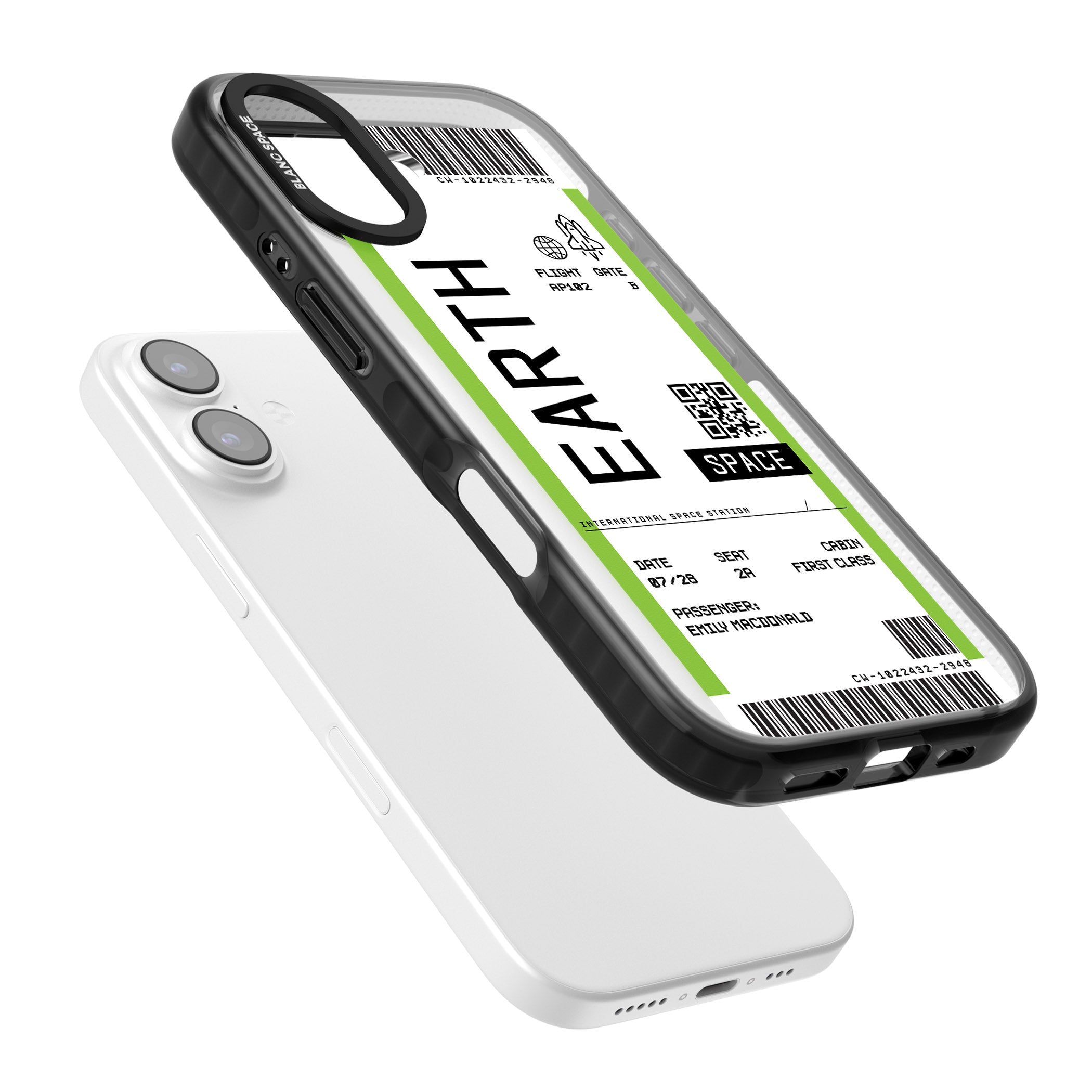 Personalised Earth Travel Ticket iPhone 17 Impact Pro Black Phone Case Colours