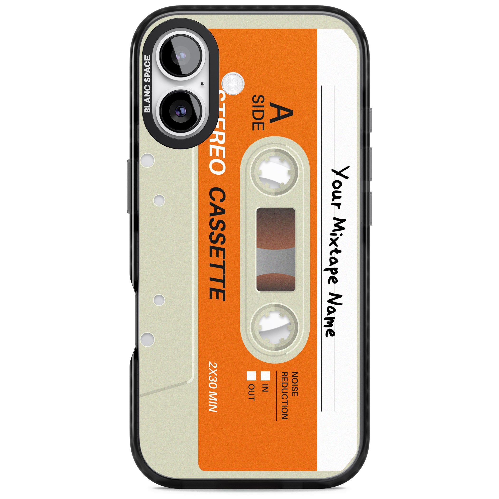 Personalised Retro Cassette Classic iPhone 17 Impact Pro Black Phone Case