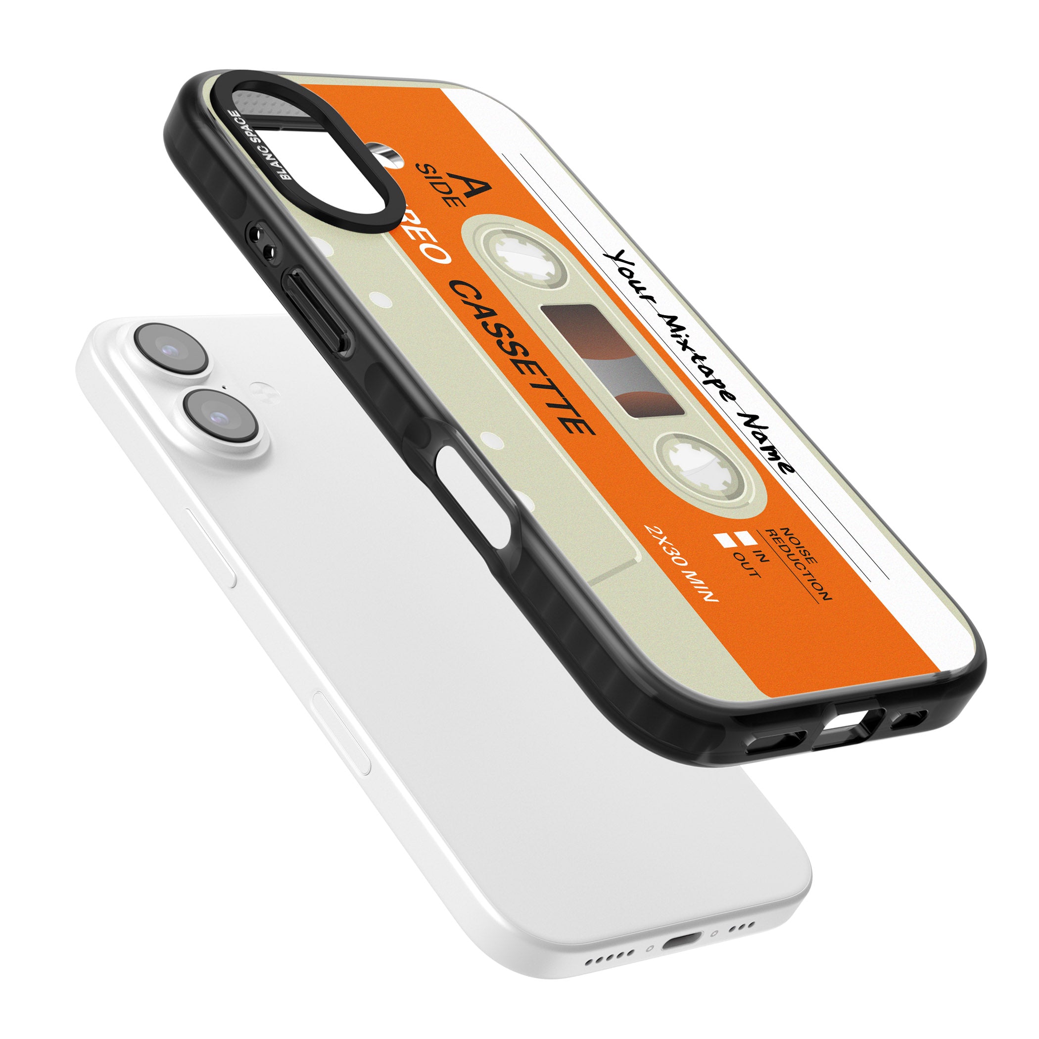 Personalised Retro Cassette Classic iPhone 17 Impact Pro Black Phone Case Colours