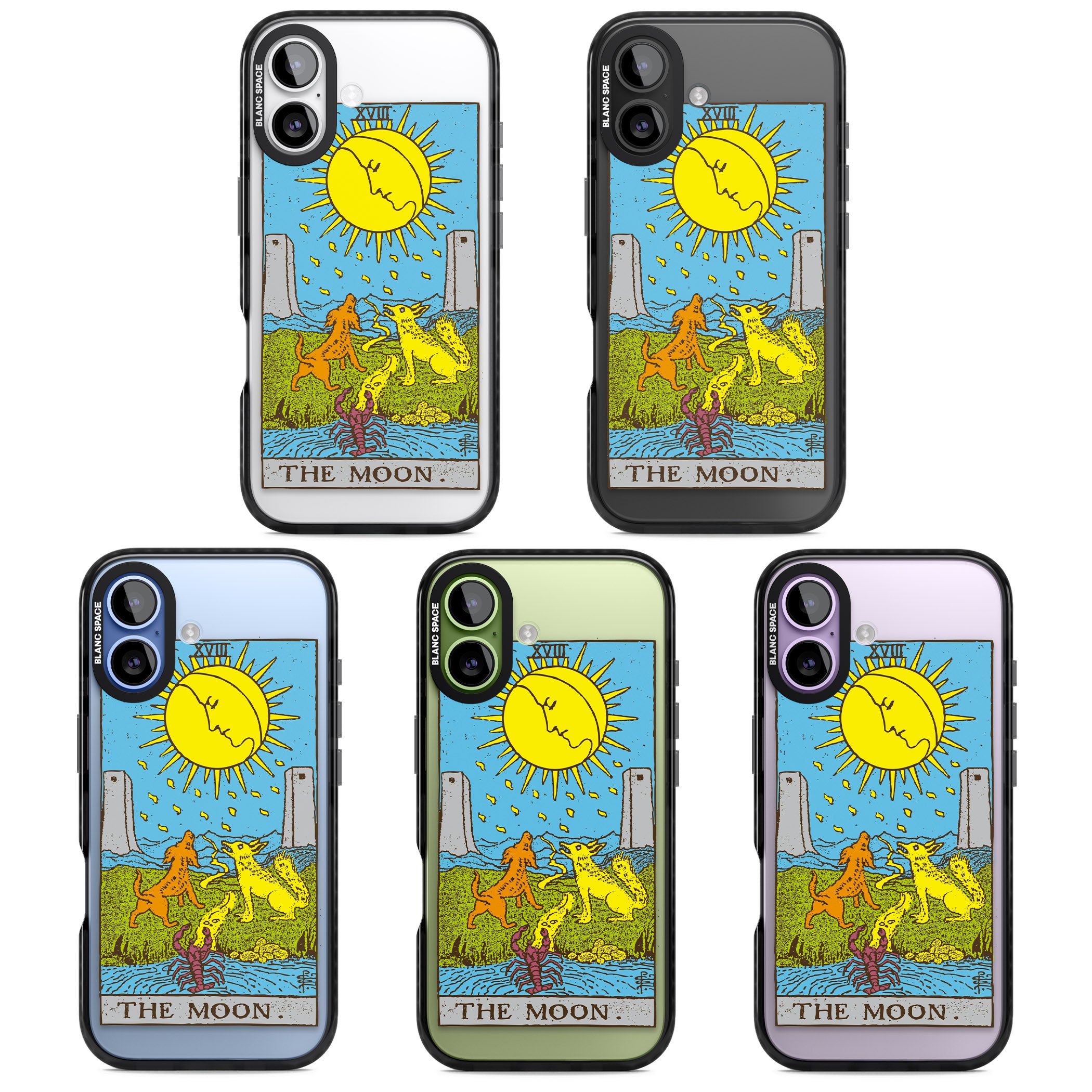 Personalised The Moon Tarot Card (Color) iPhone 17 Impact Pro Black Phone Case APT Impact Protection