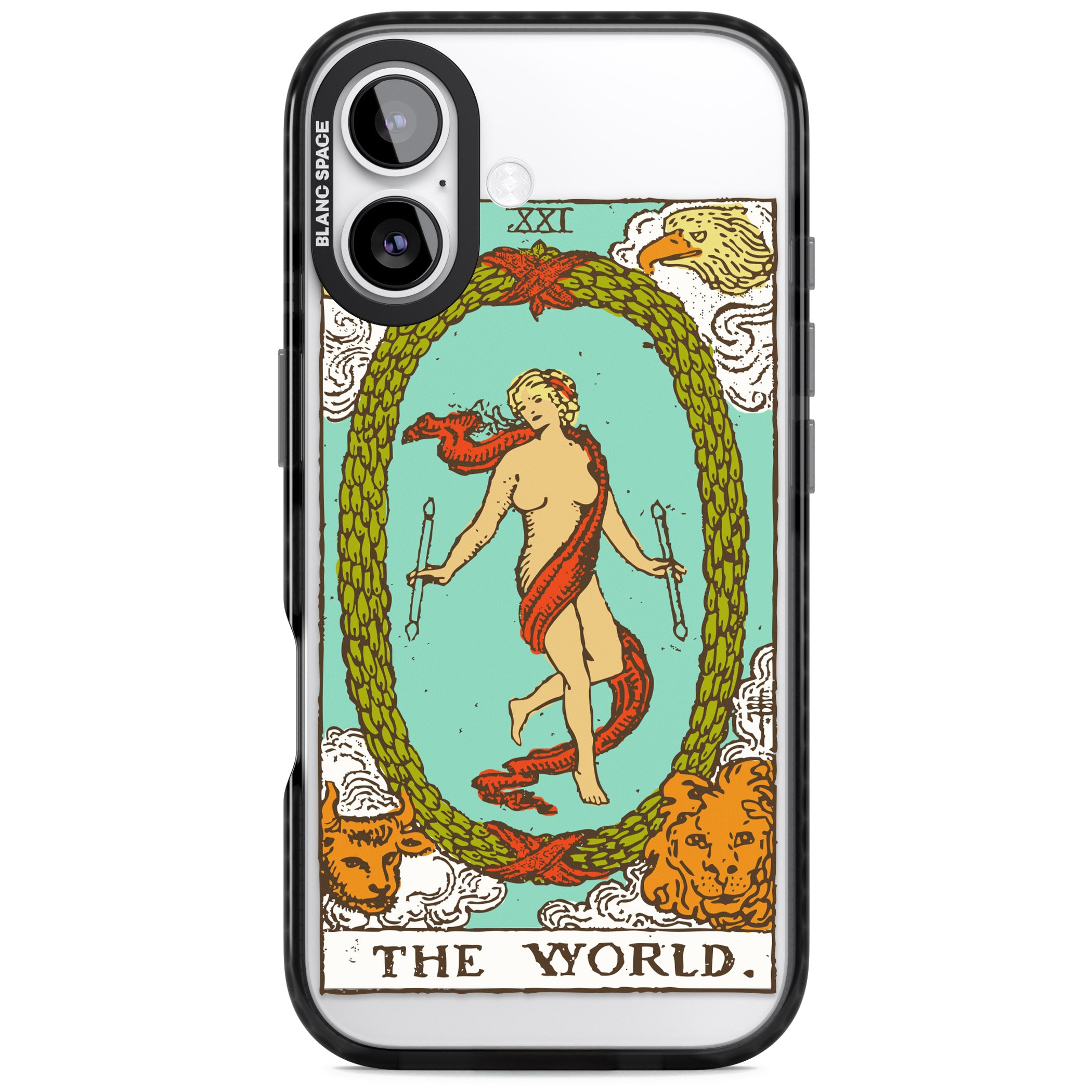 Personalised The World Tarot Card (Color) iPhone 17 Impact Pro Black Phone Case