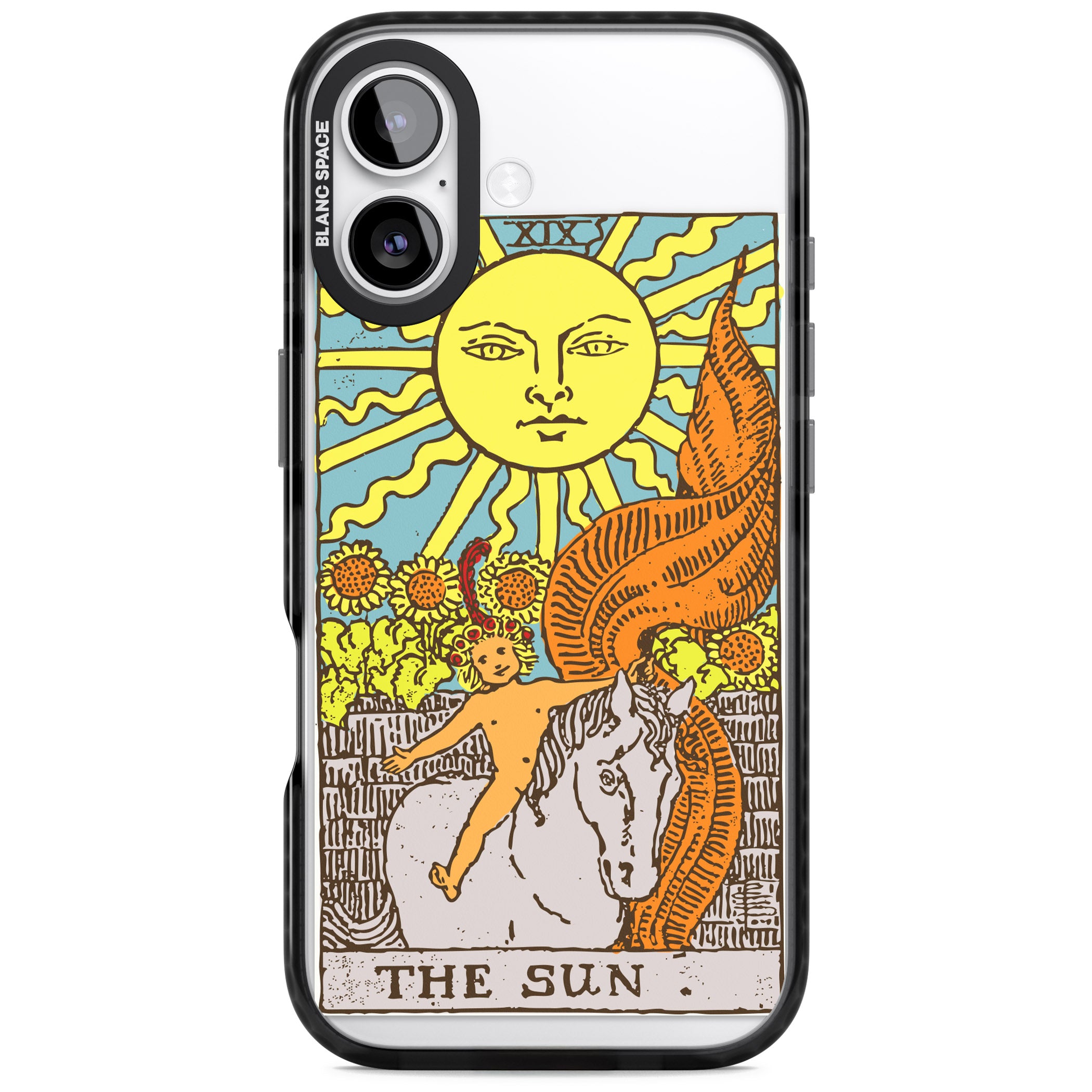 Personalised The Sun Tarot Card (Color) iPhone 17 Impact Pro Black Phone Case