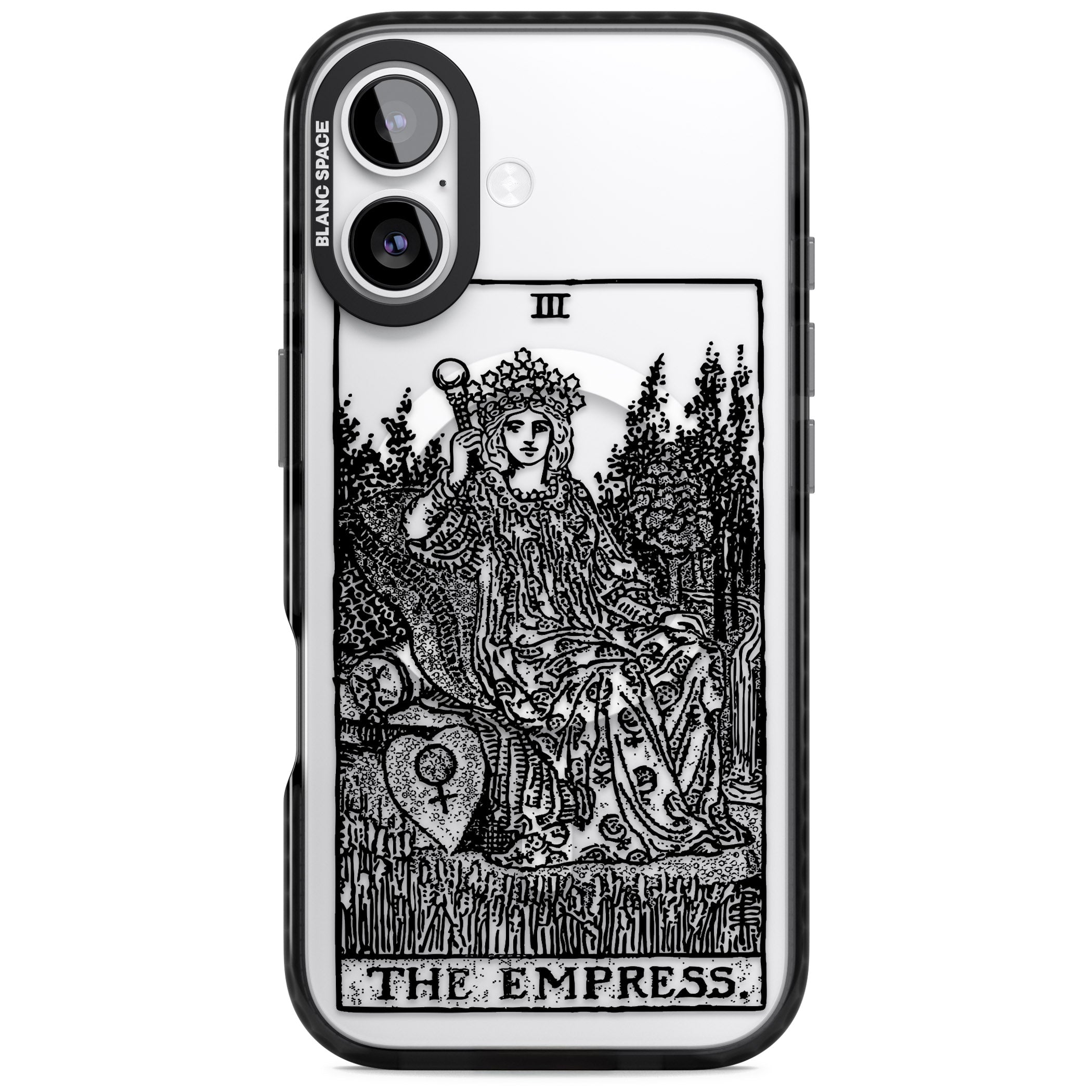 Personalised The Empress Tarot Card (Clear) iPhone 17 Impact Pro Black Phone Case