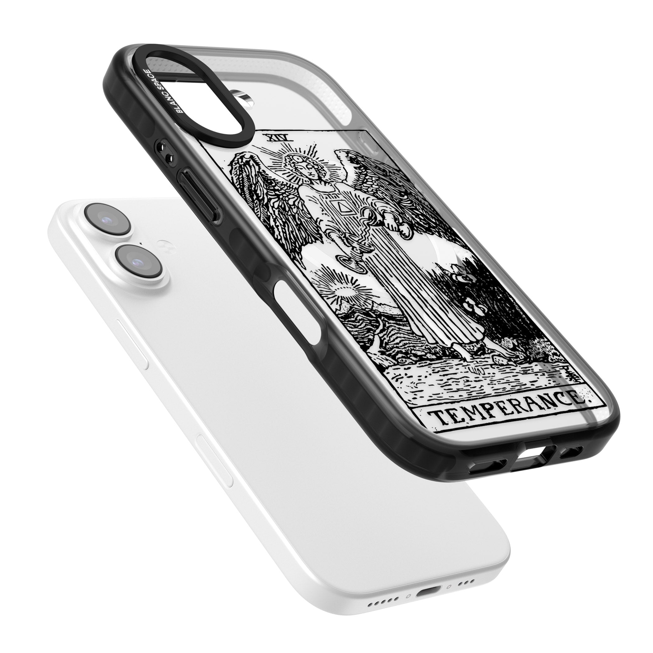 Personalised Temperance Tarot Card (Clear) iPhone 17 Impact Pro Black Phone Case Colours