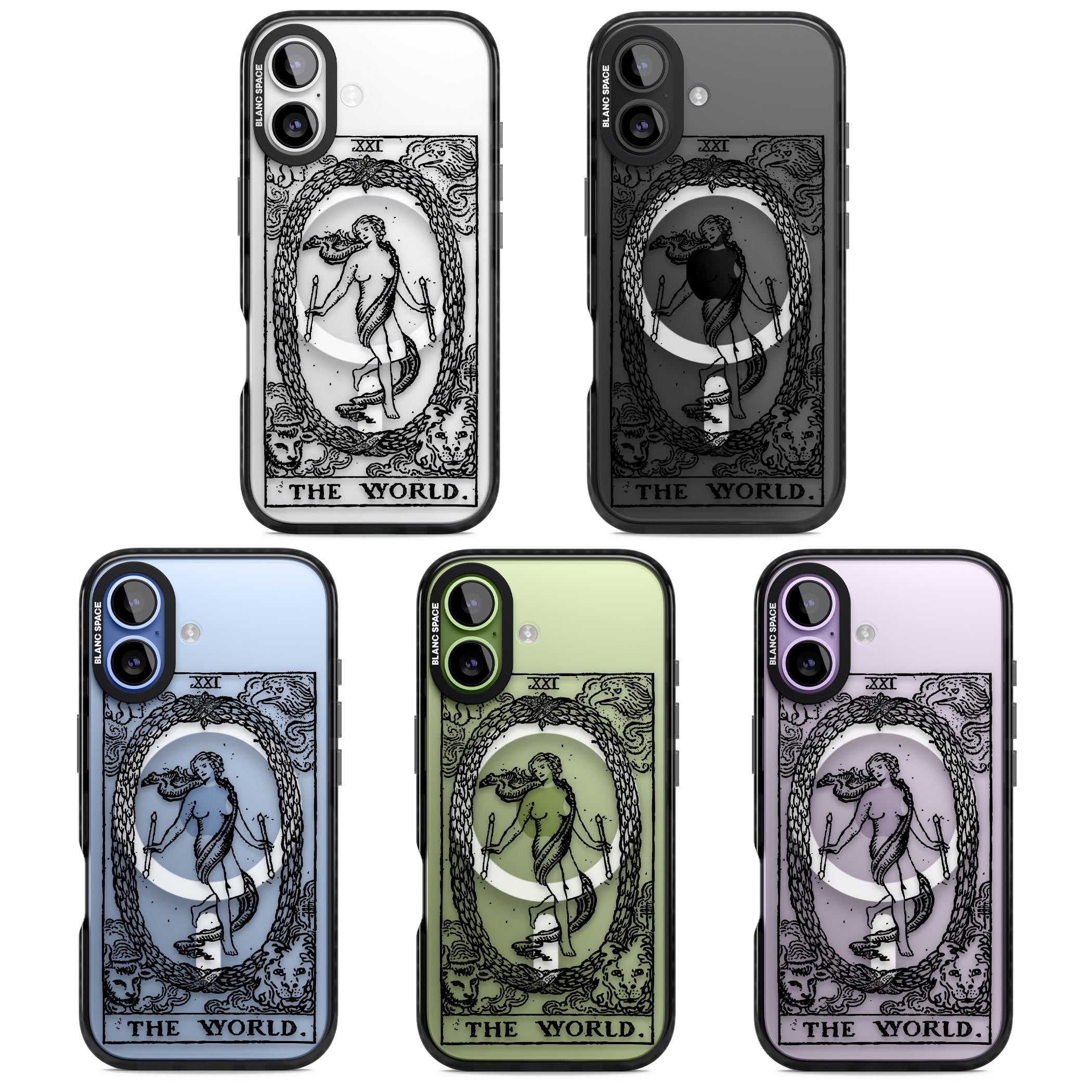 Personalised The World Tarot Card (Clear) iPhone 17 Impact Pro Black Phone Case APT Impact Protection