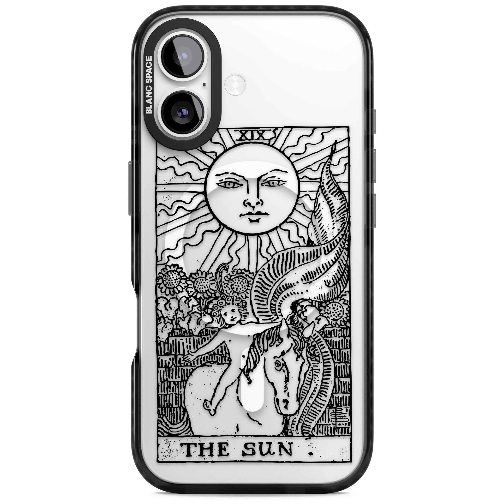 Personalised The Sun Tarot Card (Clear) iPhone 17 Impact Pro Black Phone Case