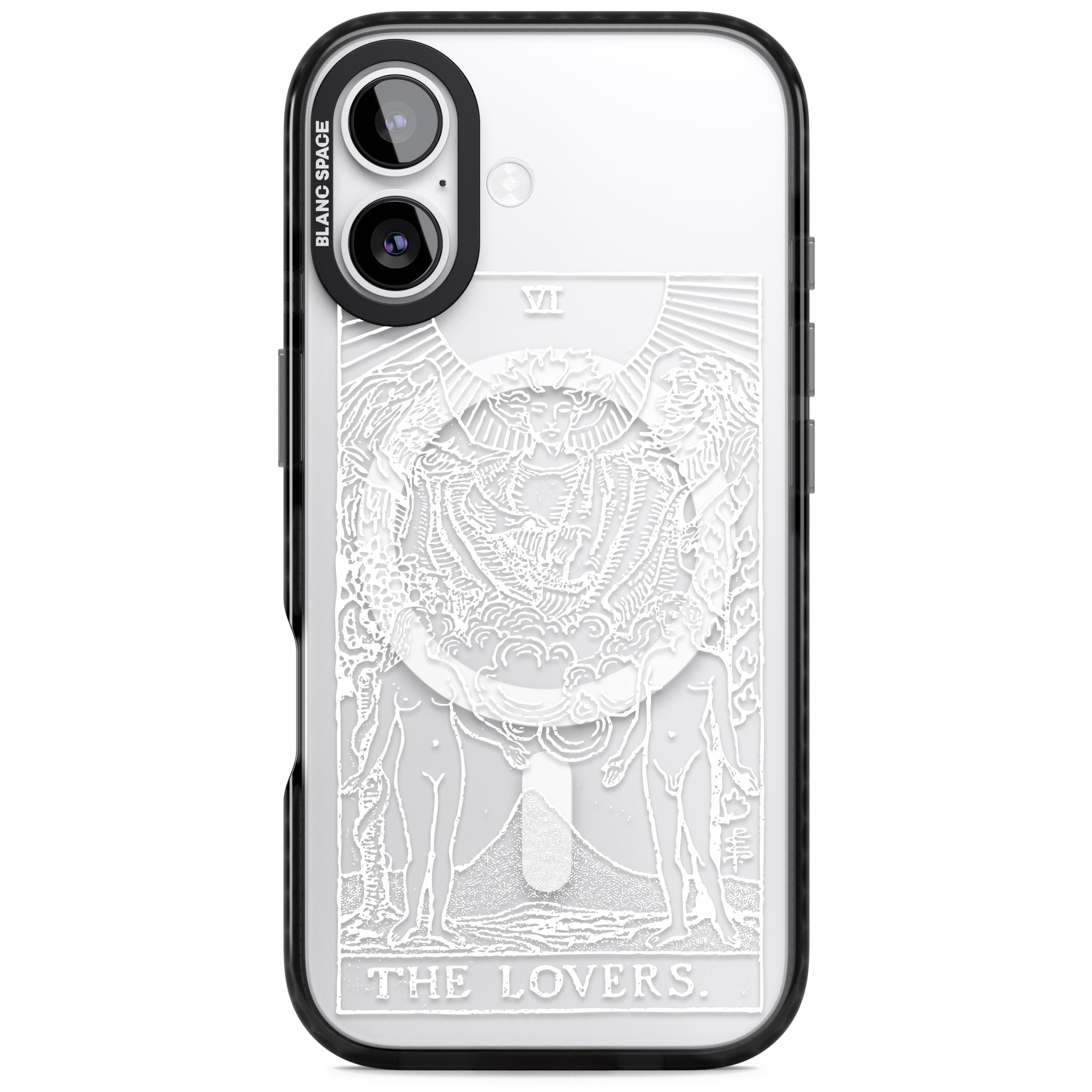 Personalised The Lovers Tarot Card (White) iPhone 17 Impact Pro Black Phone Case