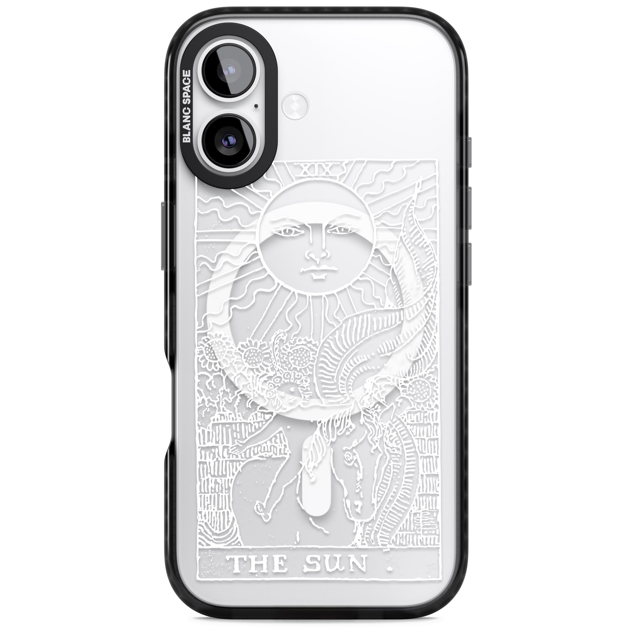 Personalised The Sun Tarot Card (White) iPhone 17 Impact Pro Black Phone Case