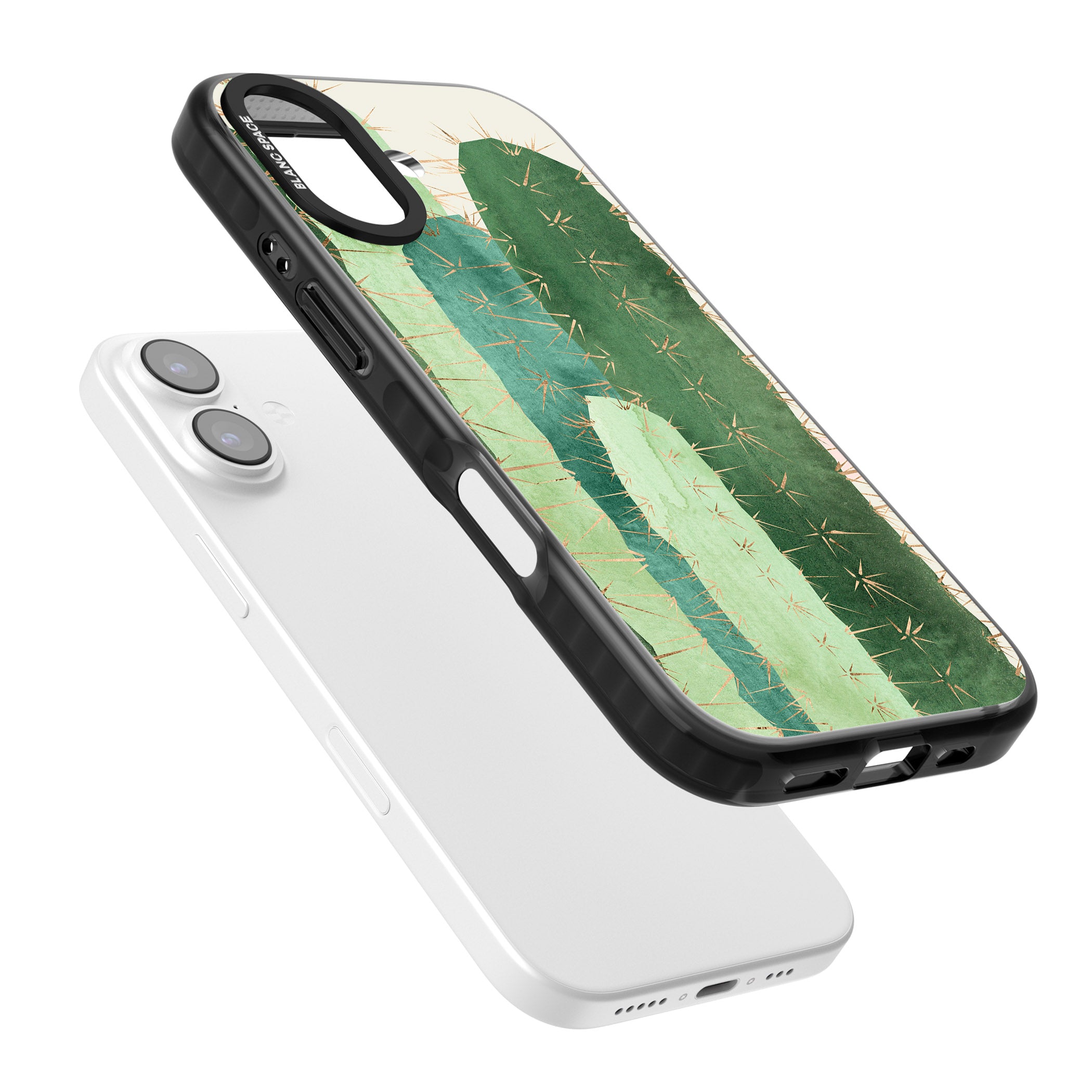 Large Cacti iPhone 17 Impact Pro Black Phone Case Colours