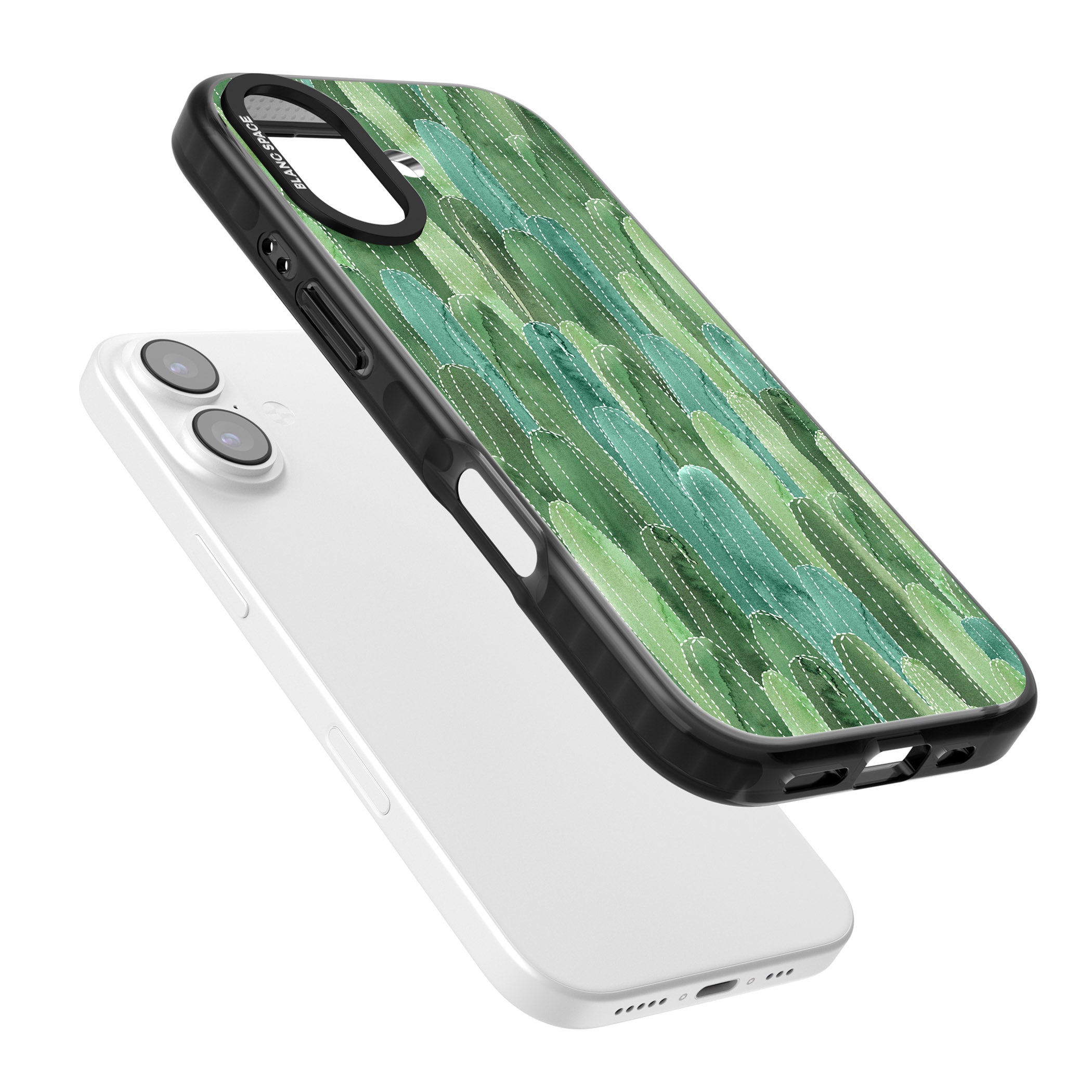Skinny Cacti iPhone 17 Impact Pro Black Phone Case Colours