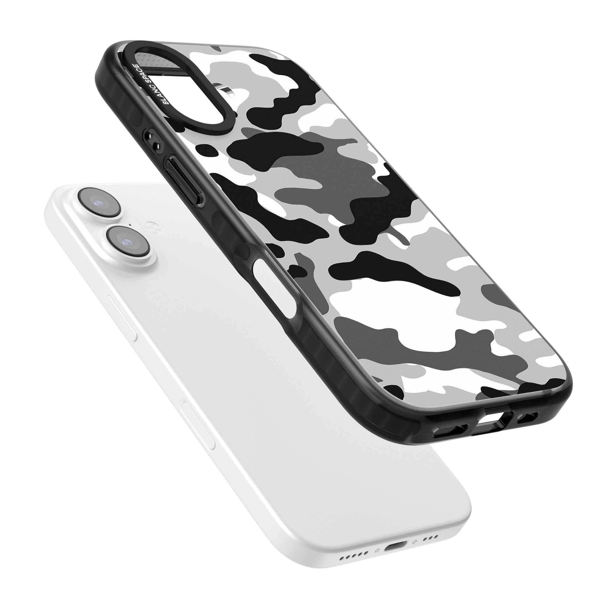 Grey Camo iPhone 17 Impact Pro Black Phone Case Colours