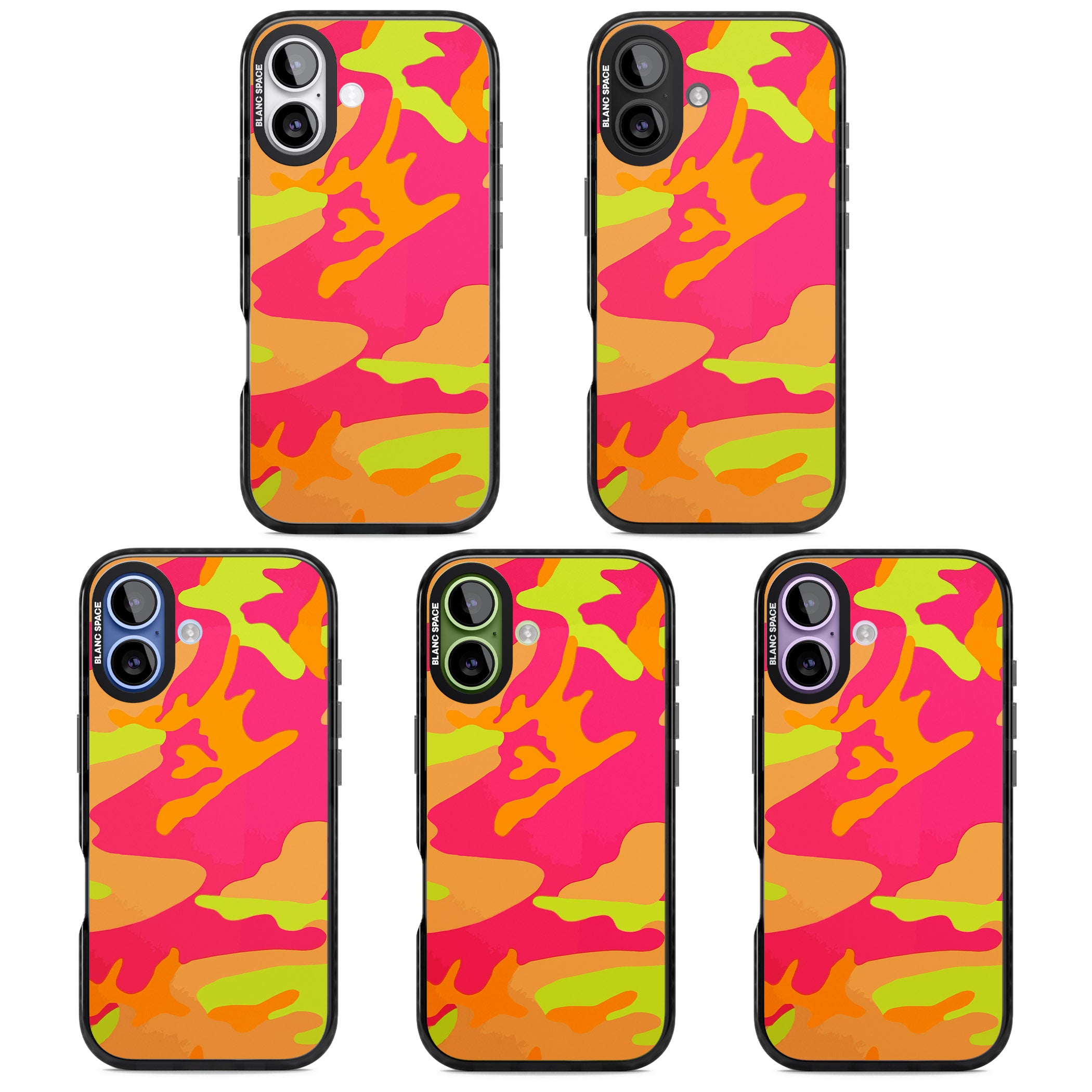 Neon Camo iPhone 17 Impact Pro Black Phone Case APT Impact Protection