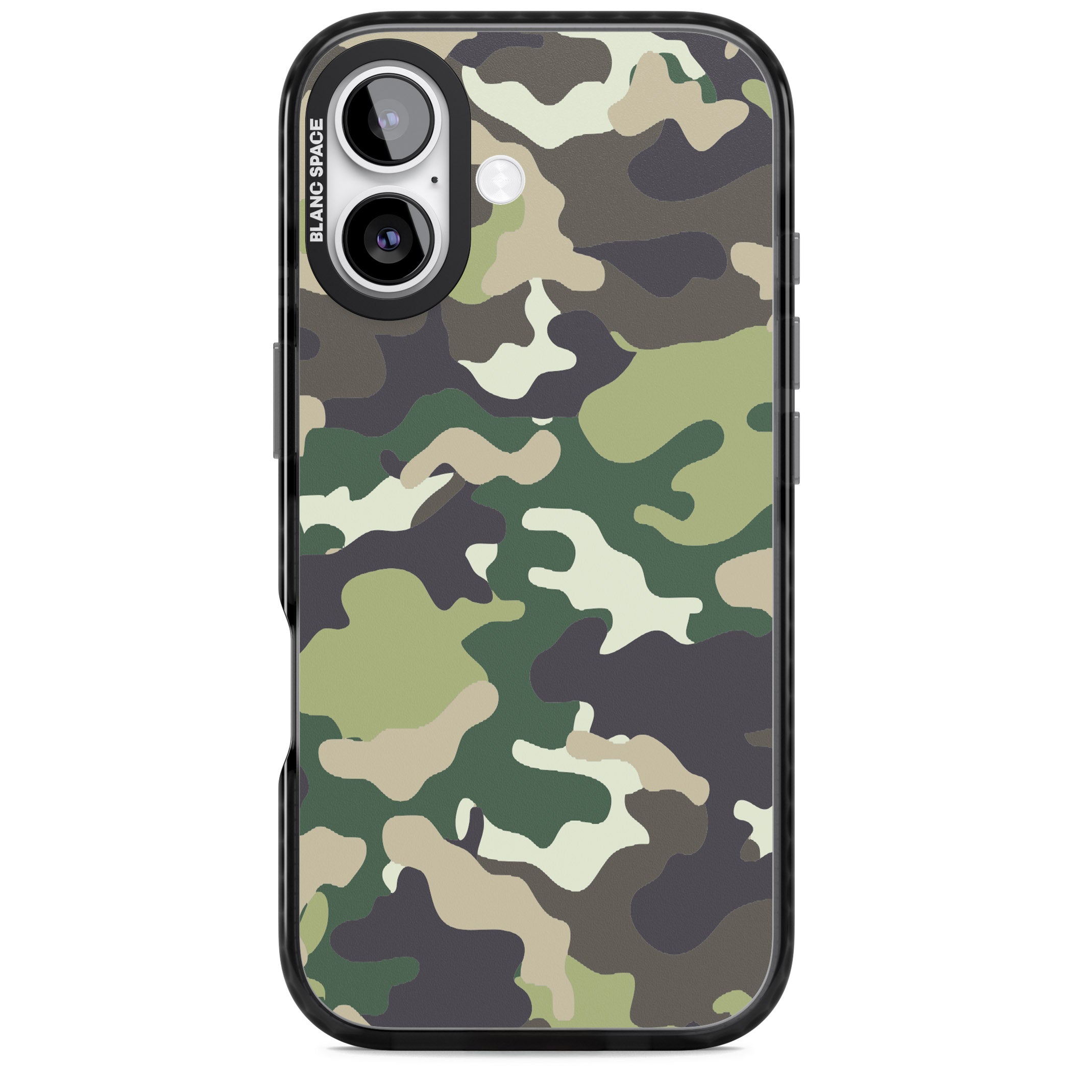 Green Camo iPhone 17 Impact Pro Black Phone Case