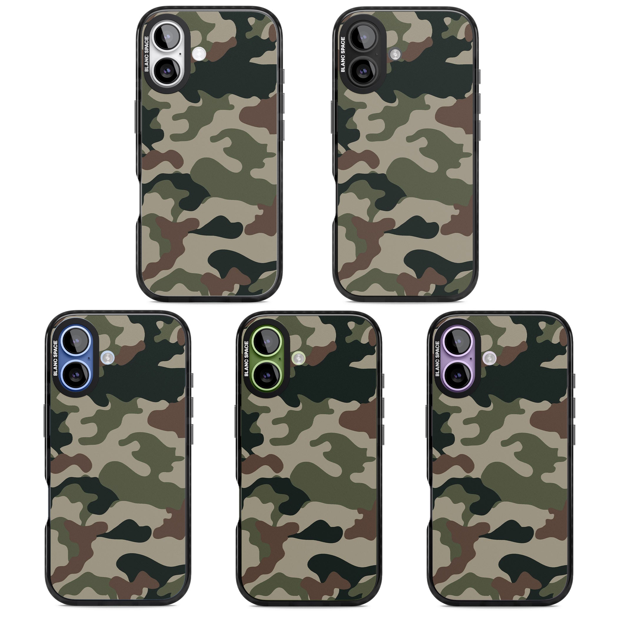 Woodland British Camo iPhone 17 Impact Pro Black Phone Case APT Impact Protection