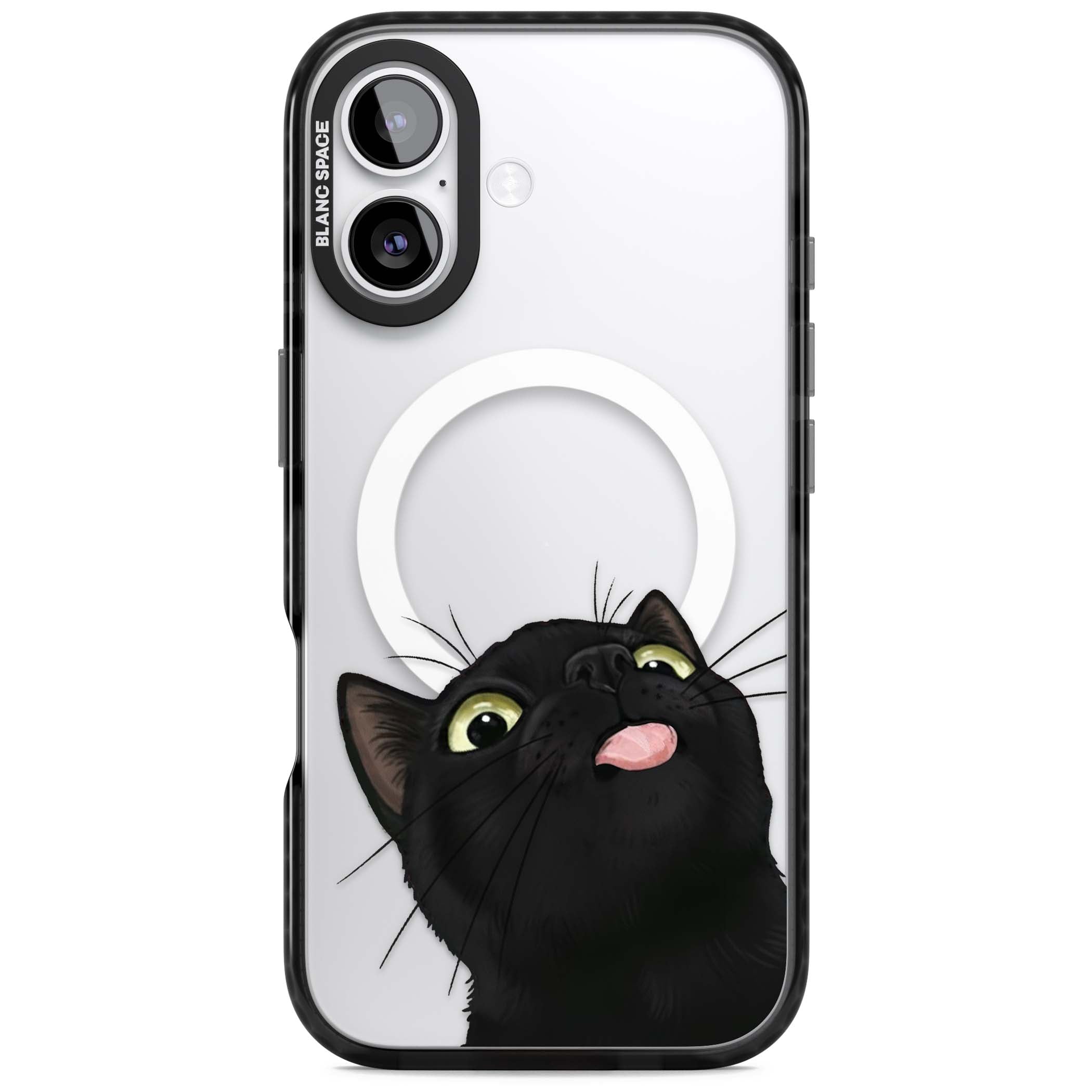 Black Cat Energy for her iPhone case | Black Impact Magsafe case for iPhone 17