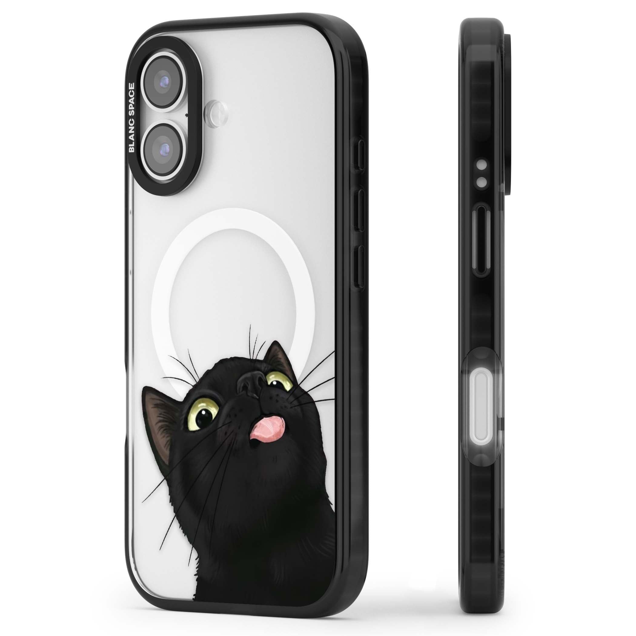 Black Cat Energy for her iPhone case | Black Impact Magsafe case for iPhone 17