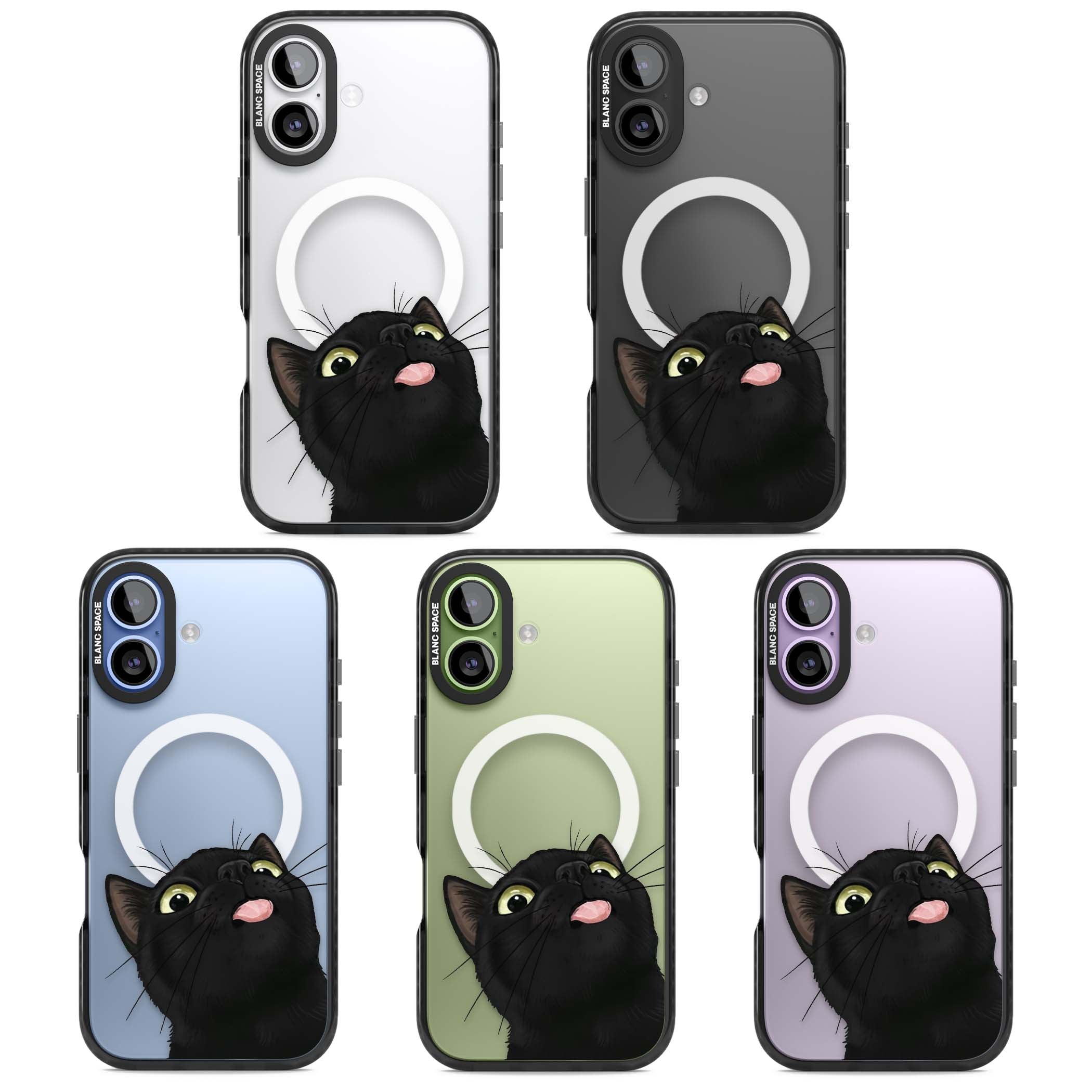 Black Cat Energy for her iPhone case | Black Impact Magsafe case for iPhone 17