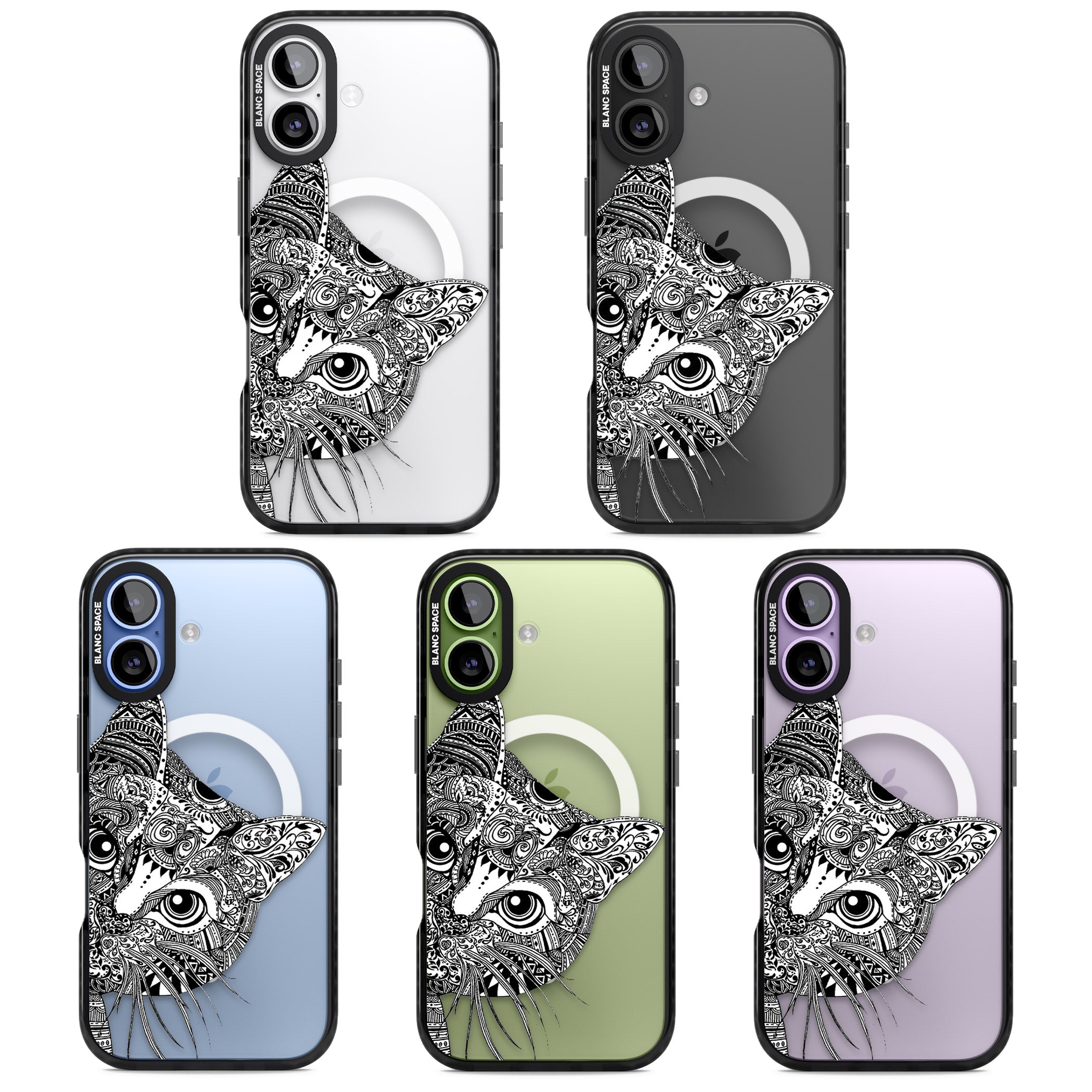 Henna Cat iPhone 17 Impact Pro Black Phone Case APT Impact Protection