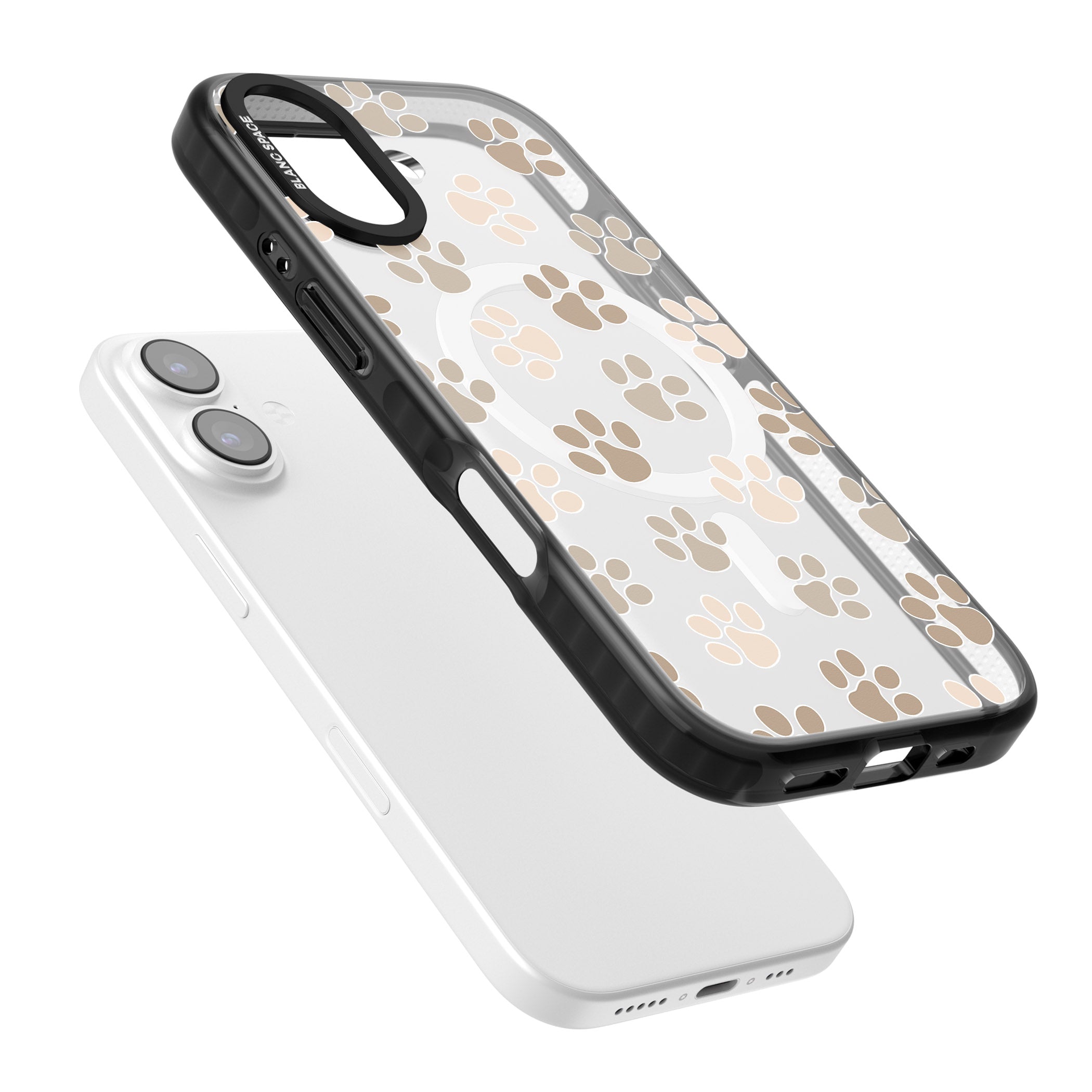 Paw Prints iPhone 17 Impact Pro Black Phone Case Colours