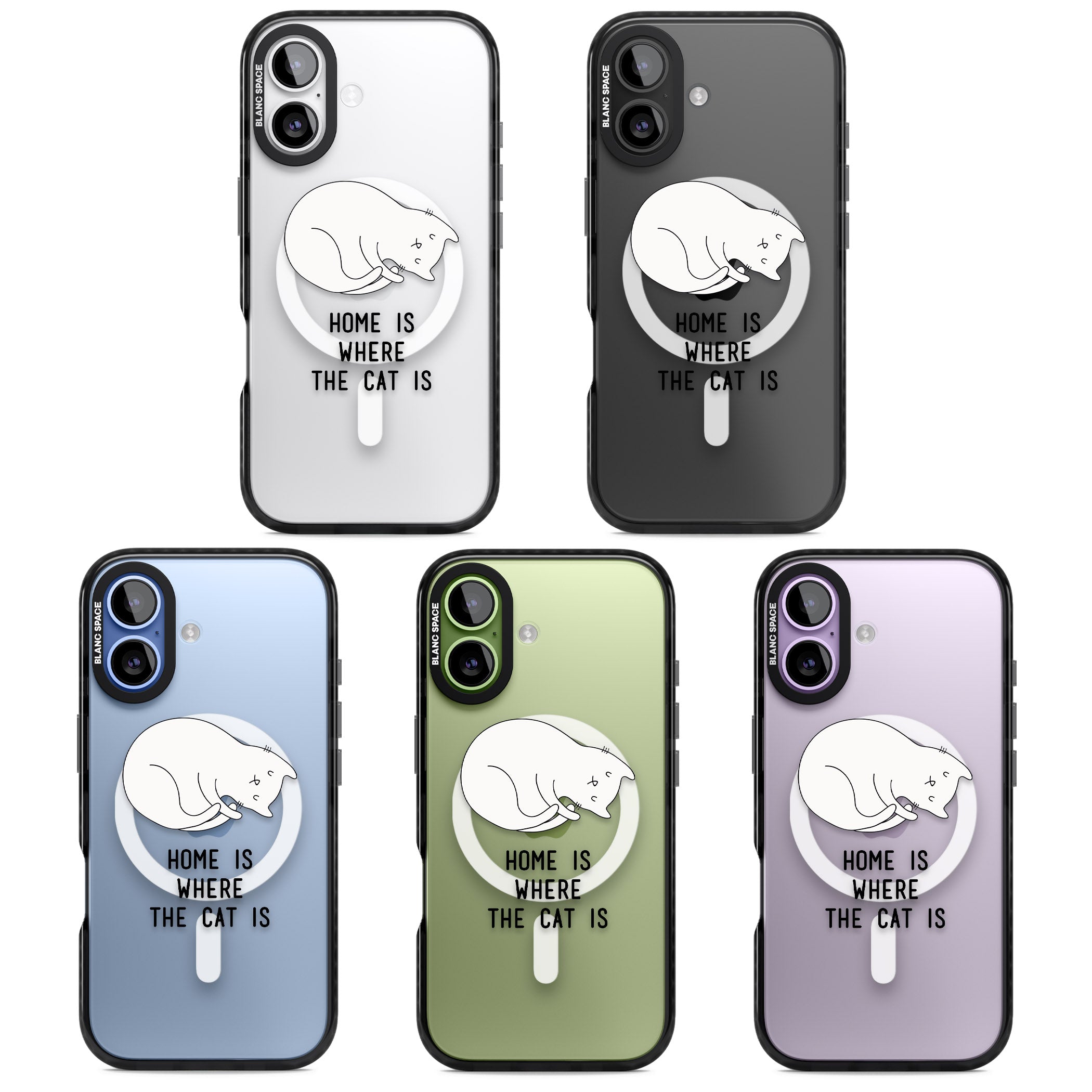 Home Is Where The Cat Is iPhone 17 Impact Pro Black Phone Case APT Impact Protection