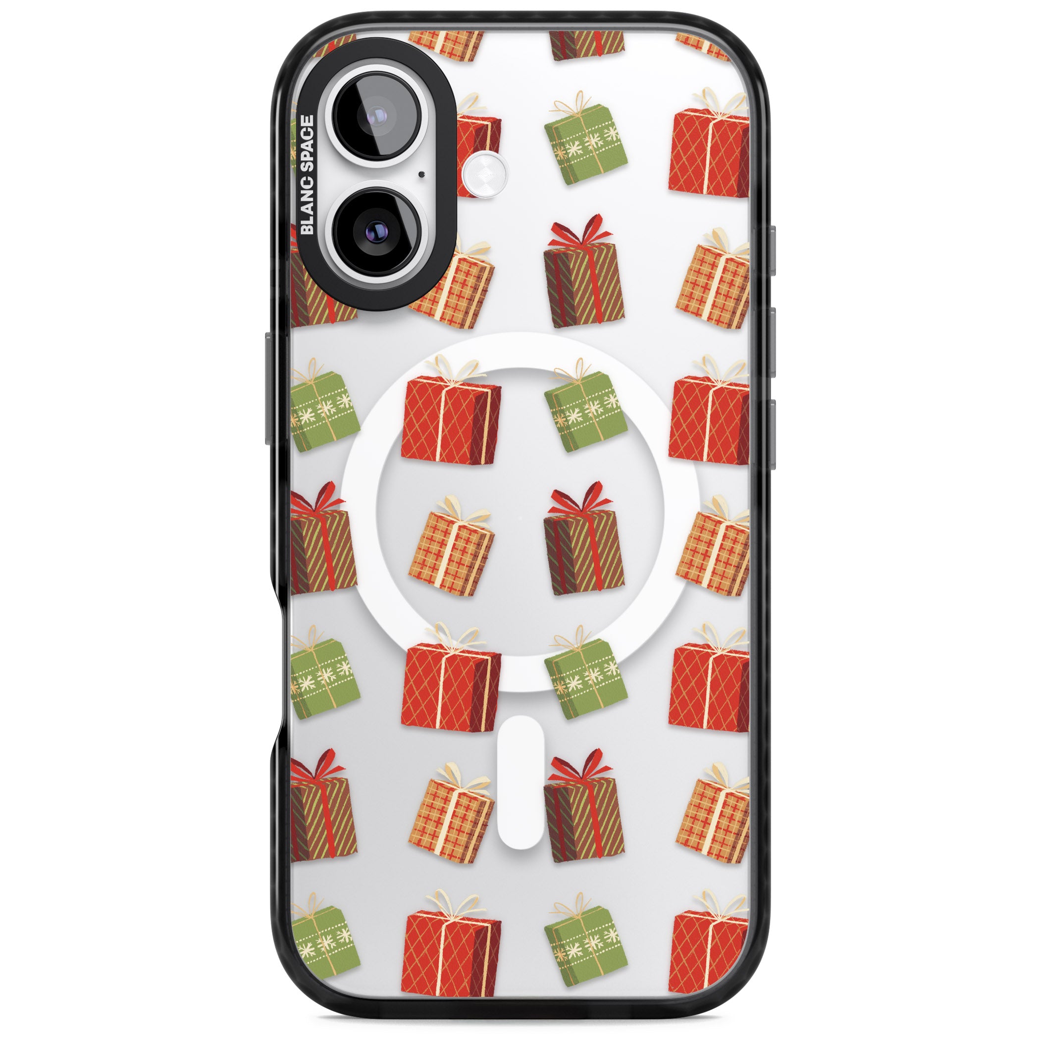 Christmas Presents Pattern iPhone 17 Impact Pro Black Phone Case