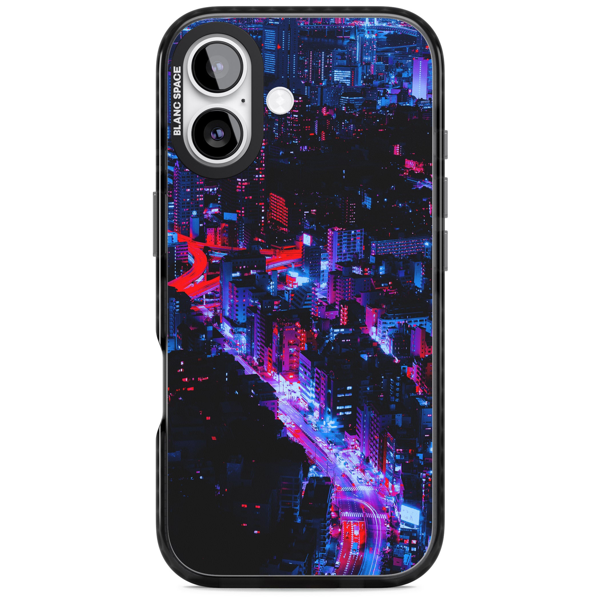 Neon Cityscape iPhone 17 Impact Pro Black Phone Case