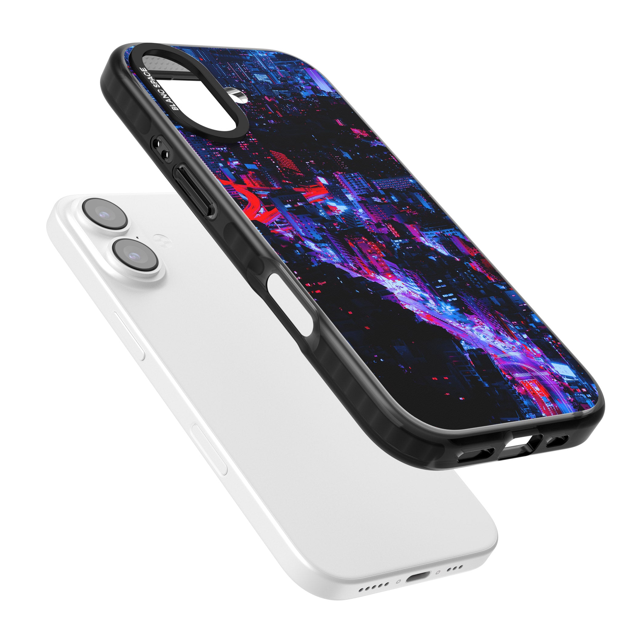 Neon Cityscape iPhone 17 Impact Pro Black Phone Case Colours