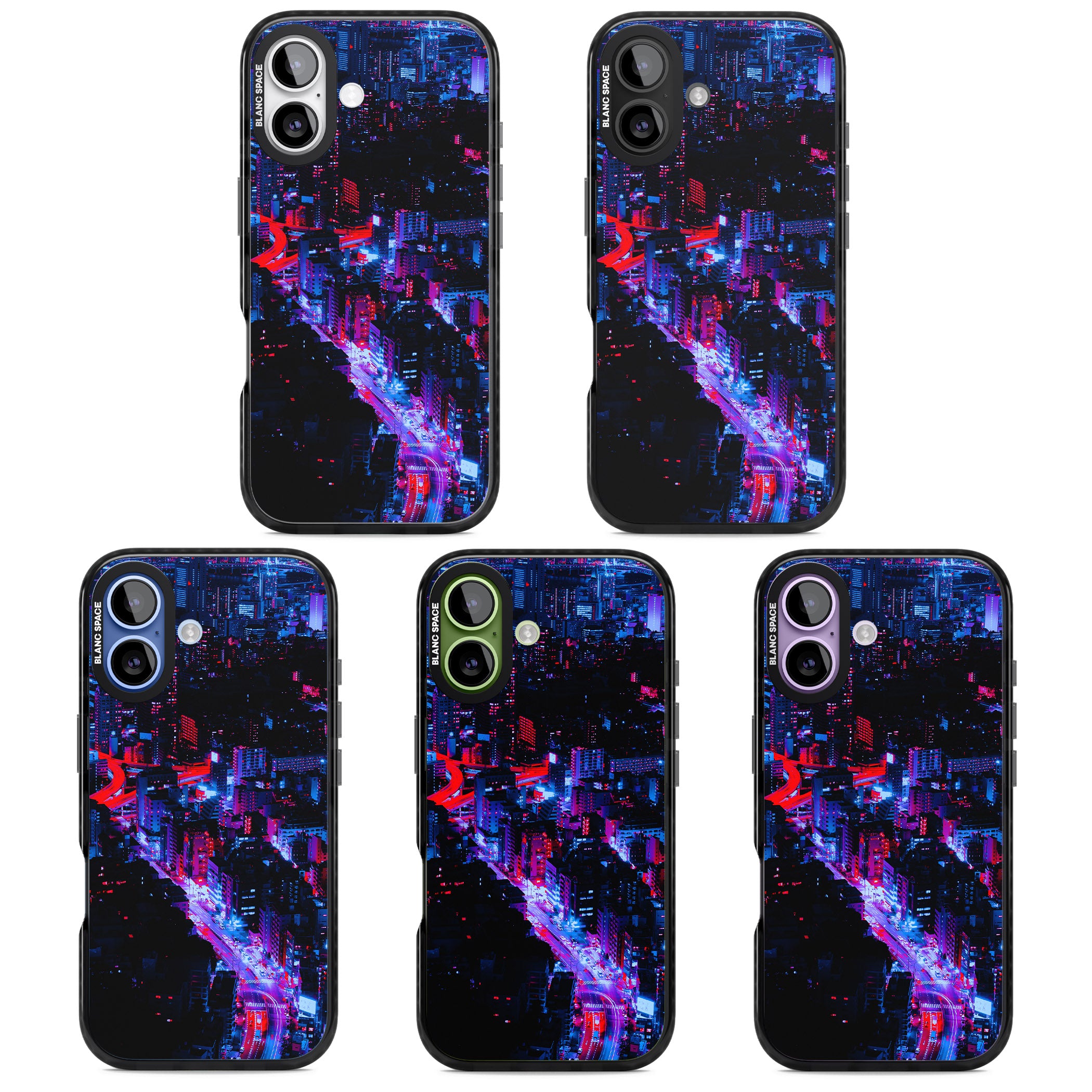Neon Cityscape iPhone 17 Impact Pro Black Phone Case APT Impact Protection