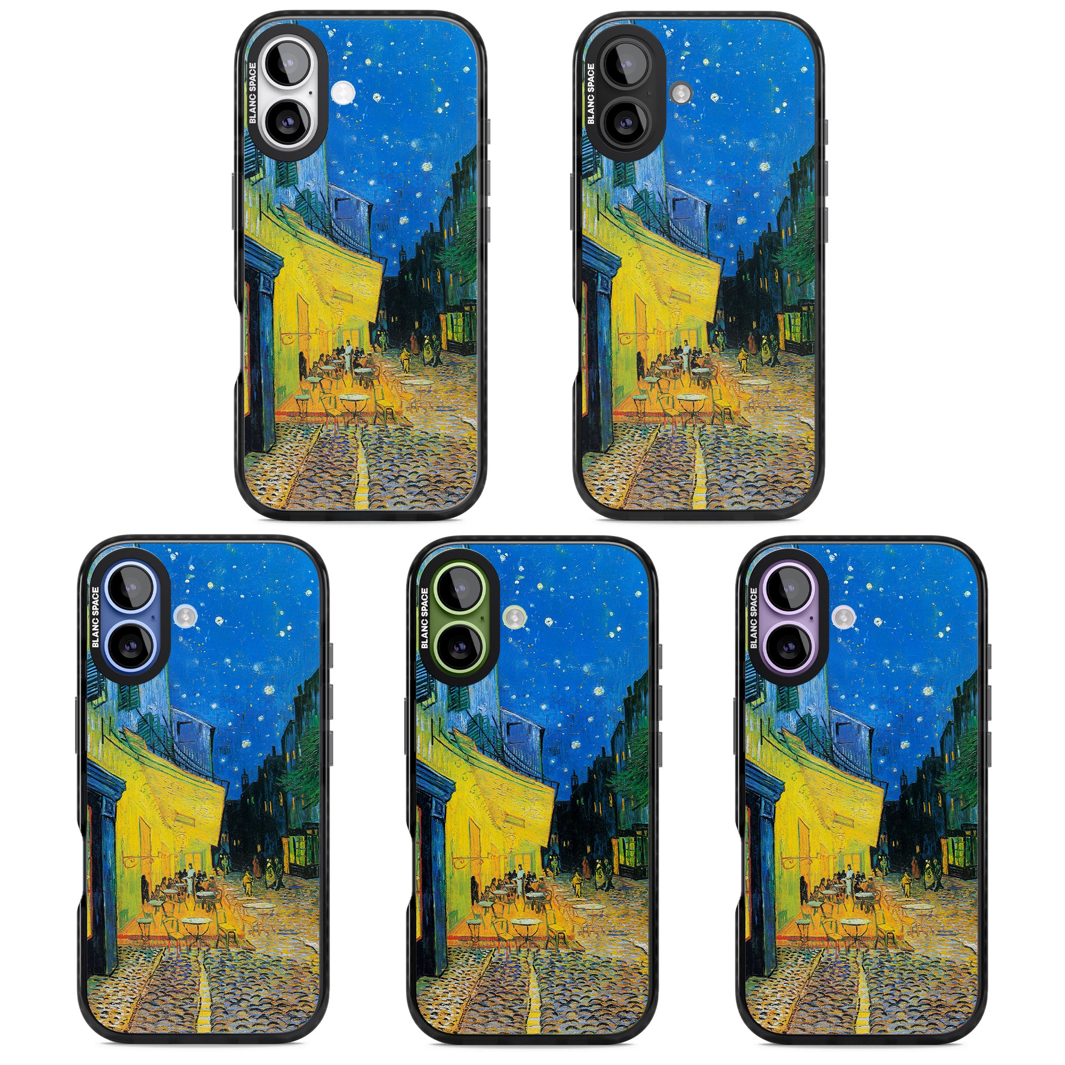 Café Terrace At Night iPhone 17 Impact Pro Black Phone Case APT Impact Protection