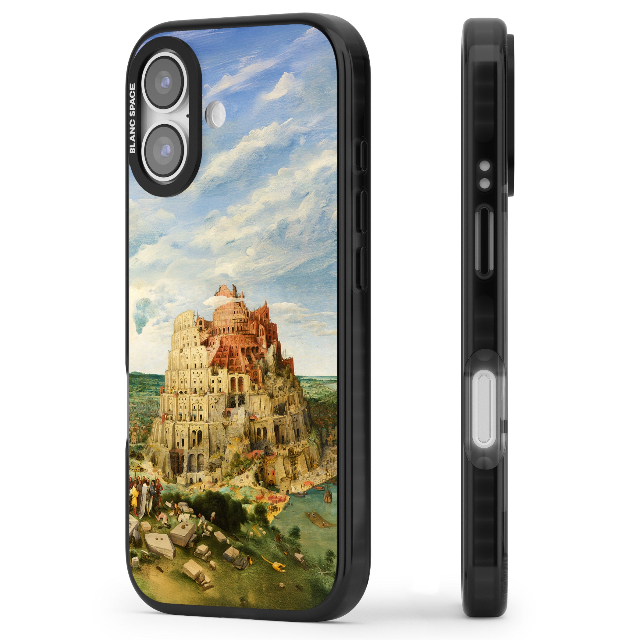 Tower Of Babel iPhone 17 Impact Pro Black Phone Case Side Profile