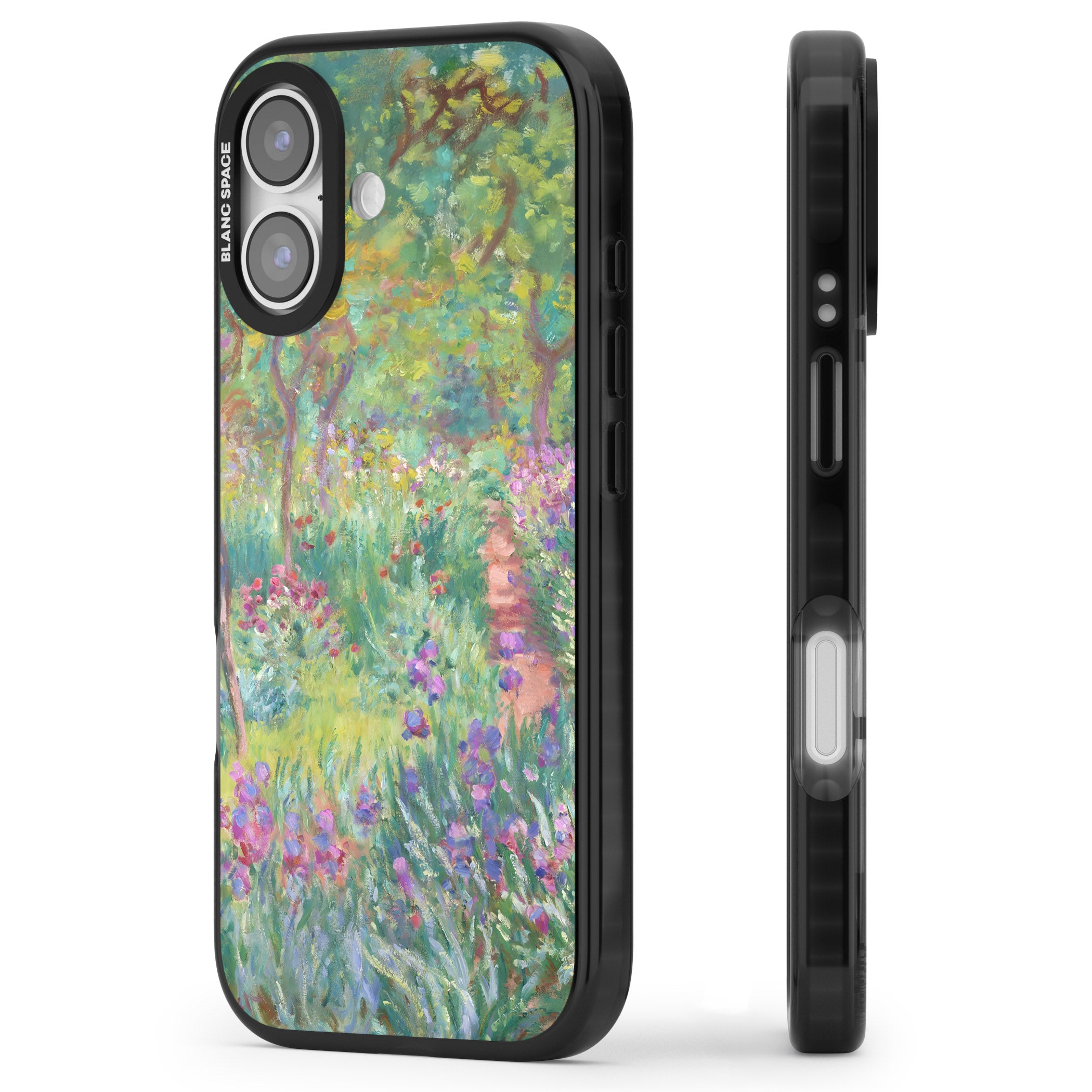 Garden in Giverny iPhone 17 Impact Pro Black Phone Case Side Profile